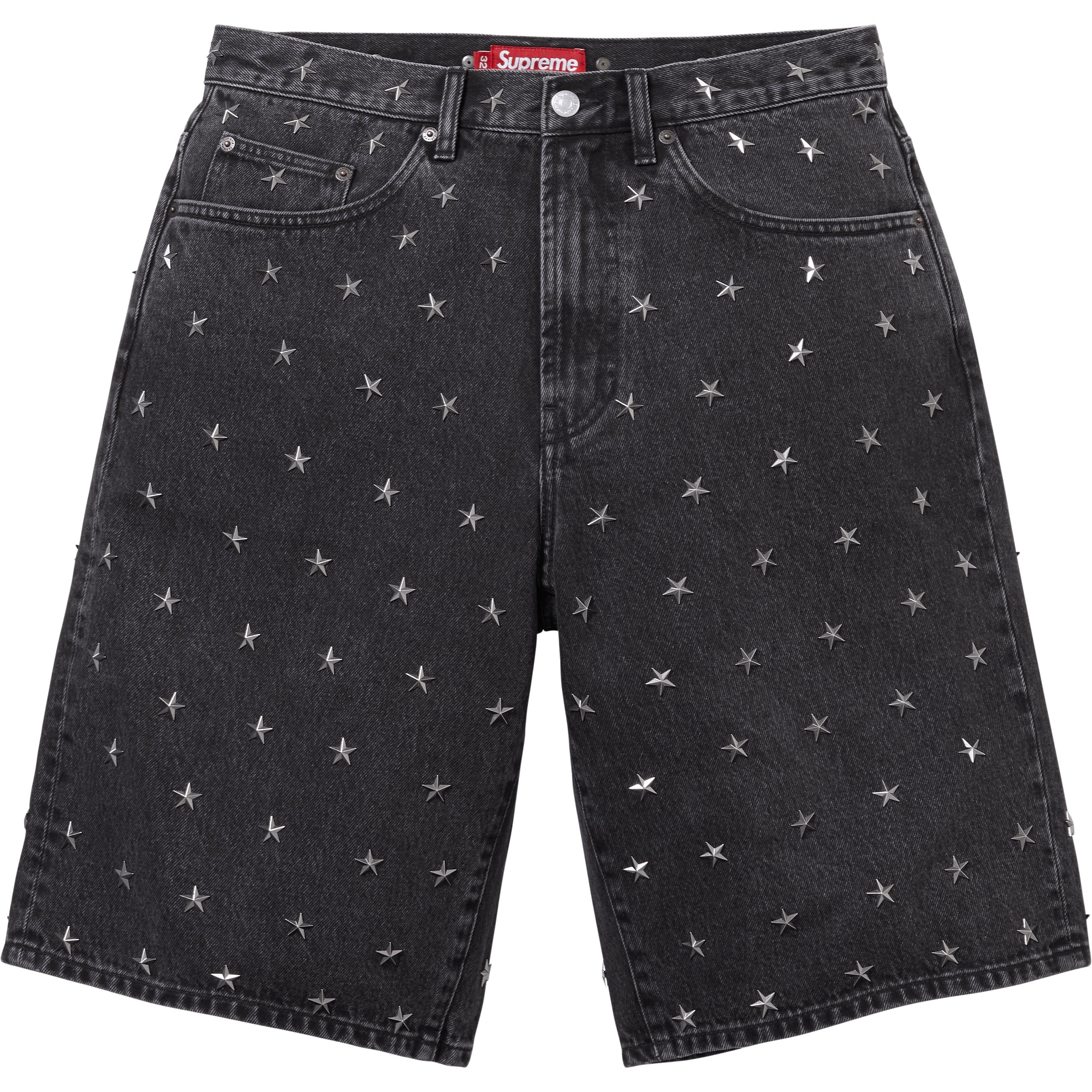 Stars Studded Baggy Denim Short