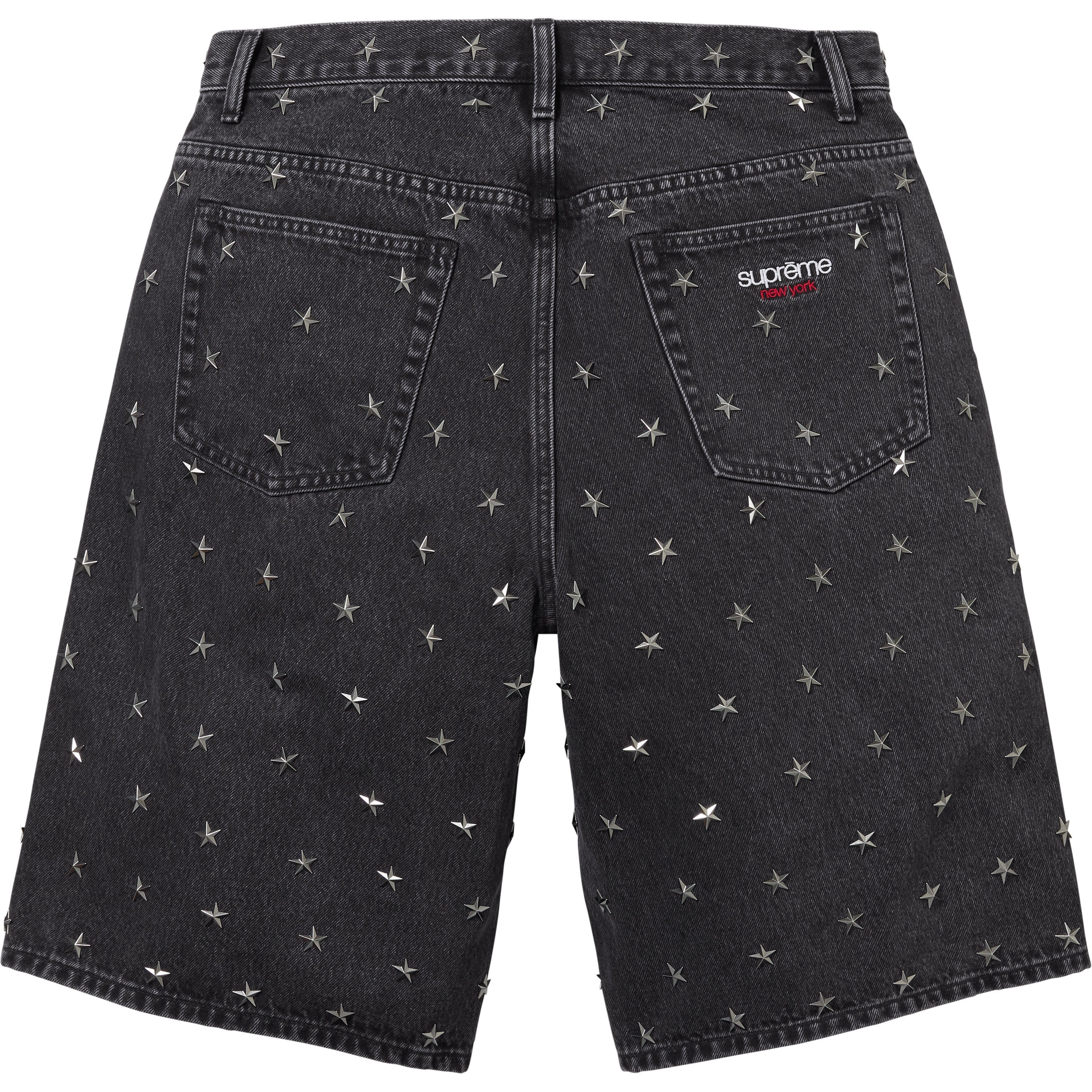Stars Studded Baggy Denim Short