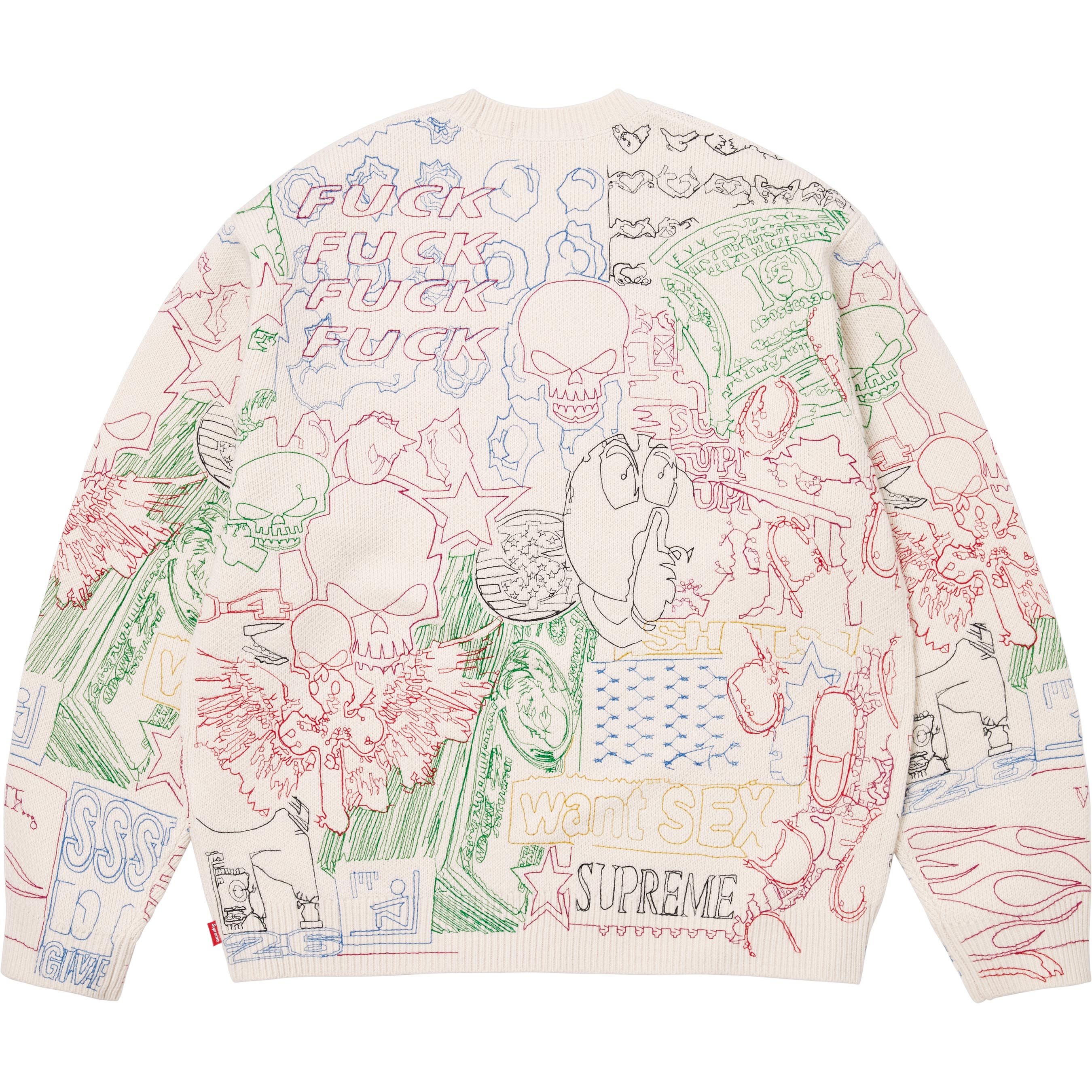 Collage Embroidered Sweater