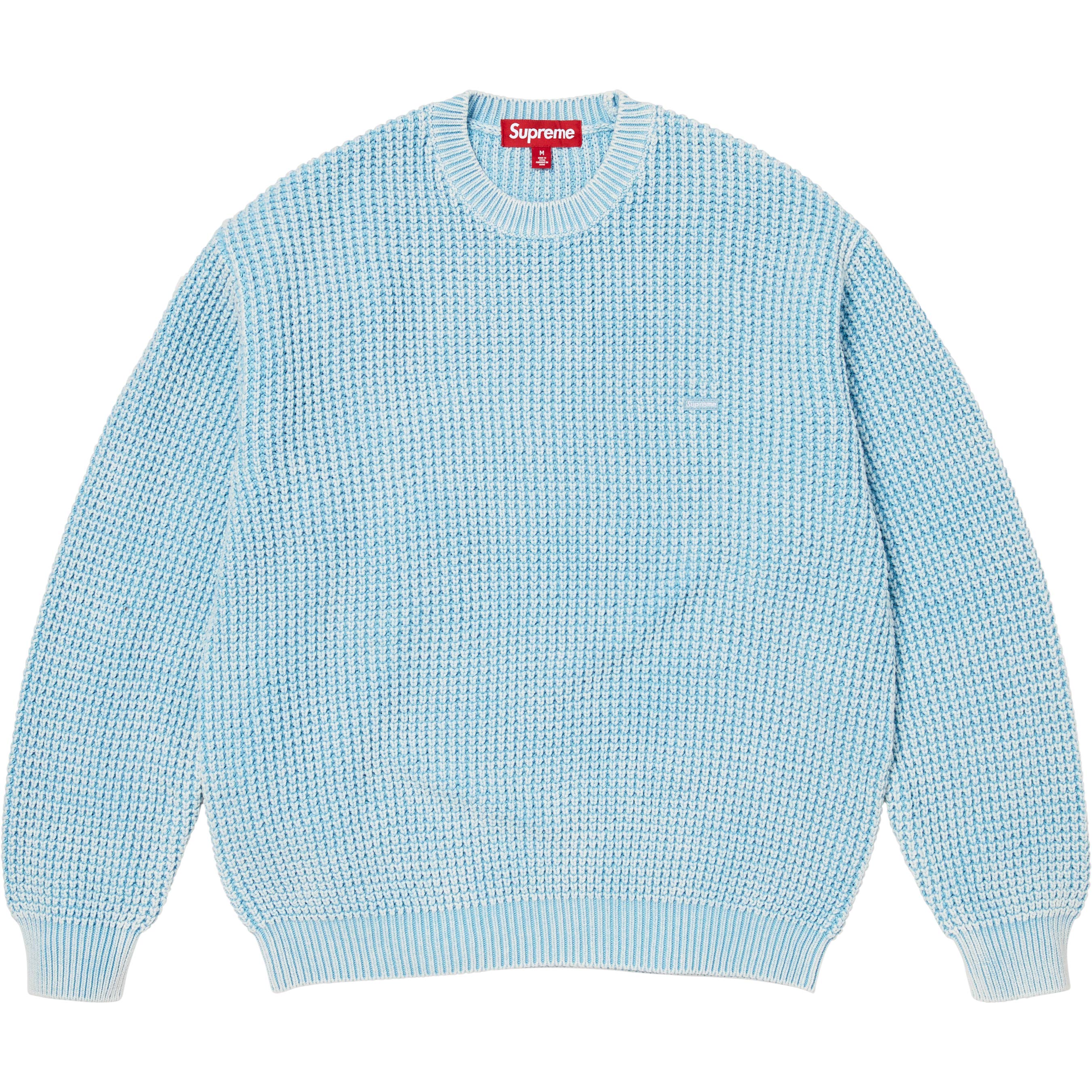 Washed Small Box Waffle Sweater