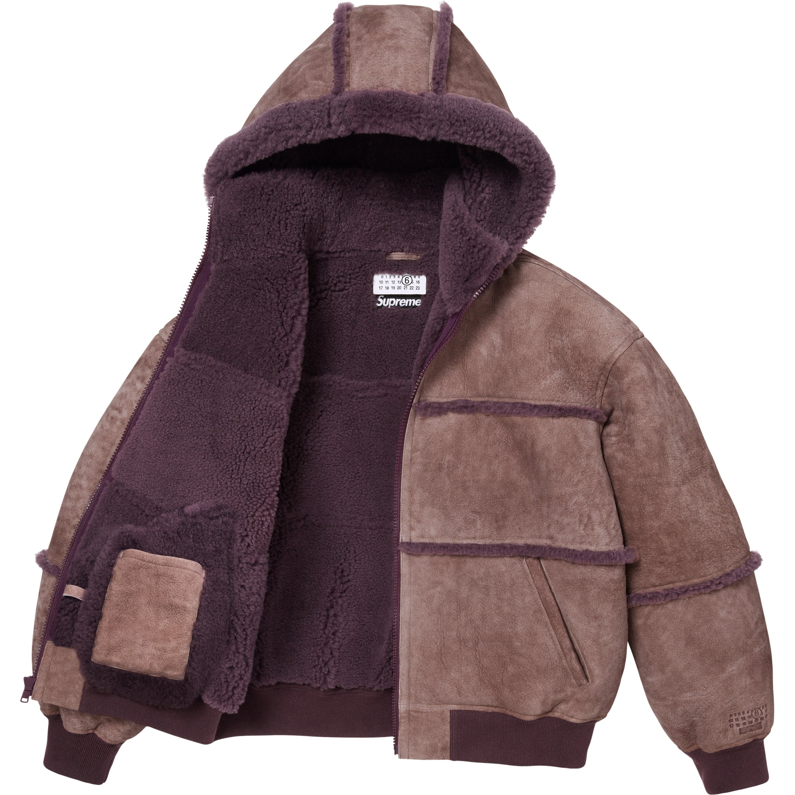 Supreme®/MM6 Maison Margiela Hooded Shearling Bomber Jacket