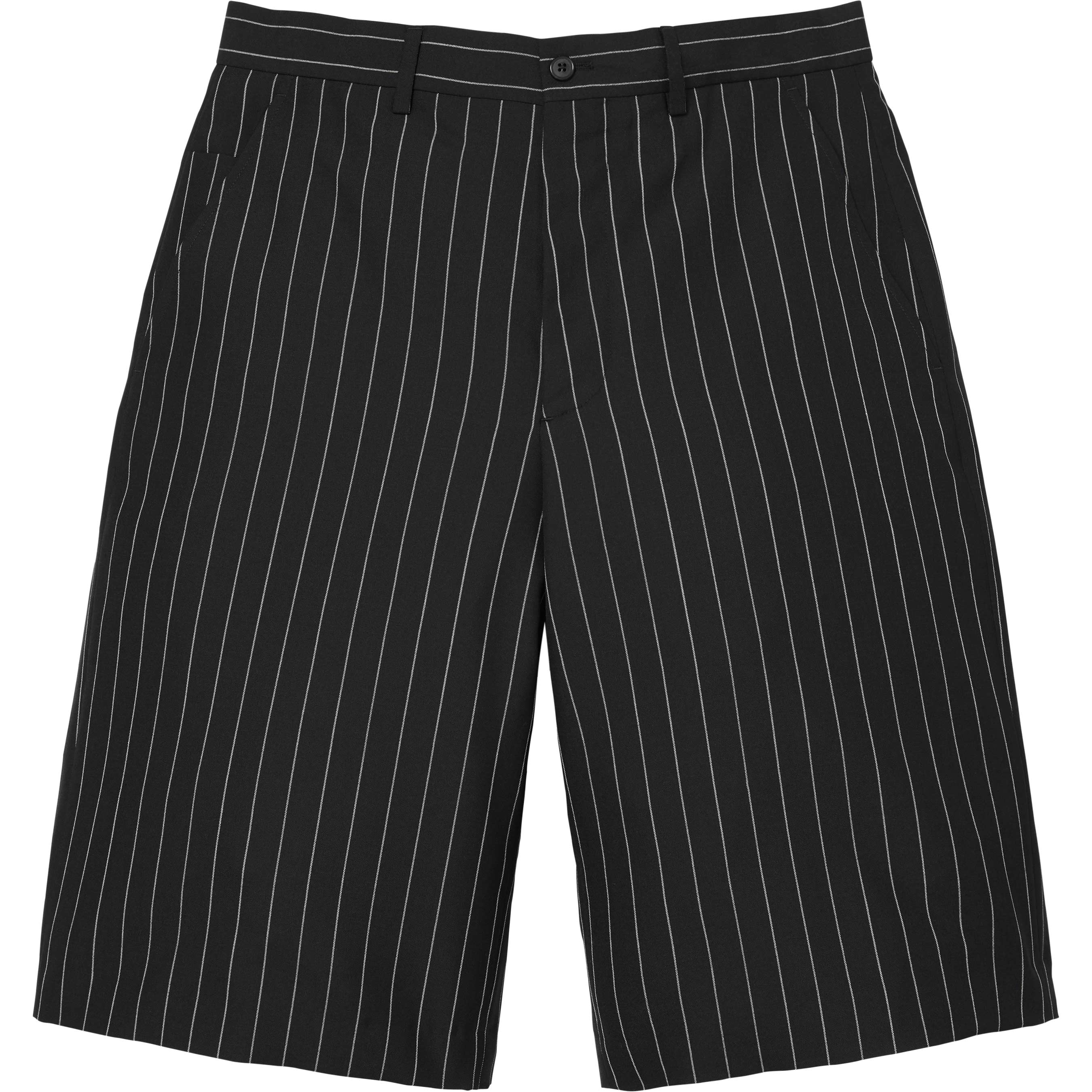 Pinstripe Wool Trouser Short