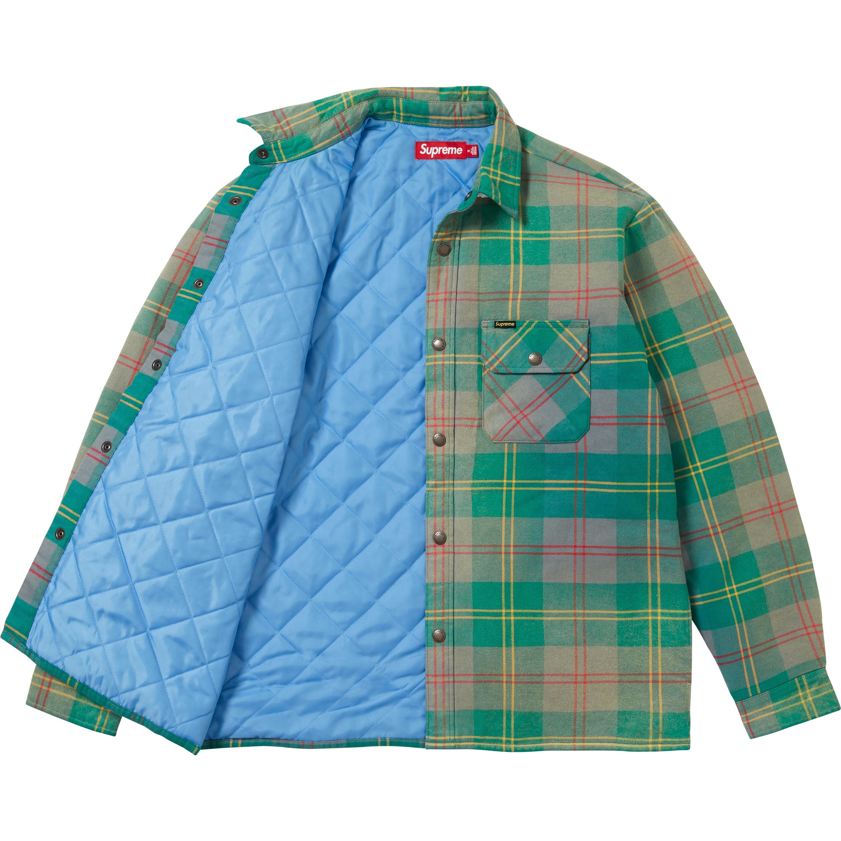 Quilted Lined Flannel Snap Shirt