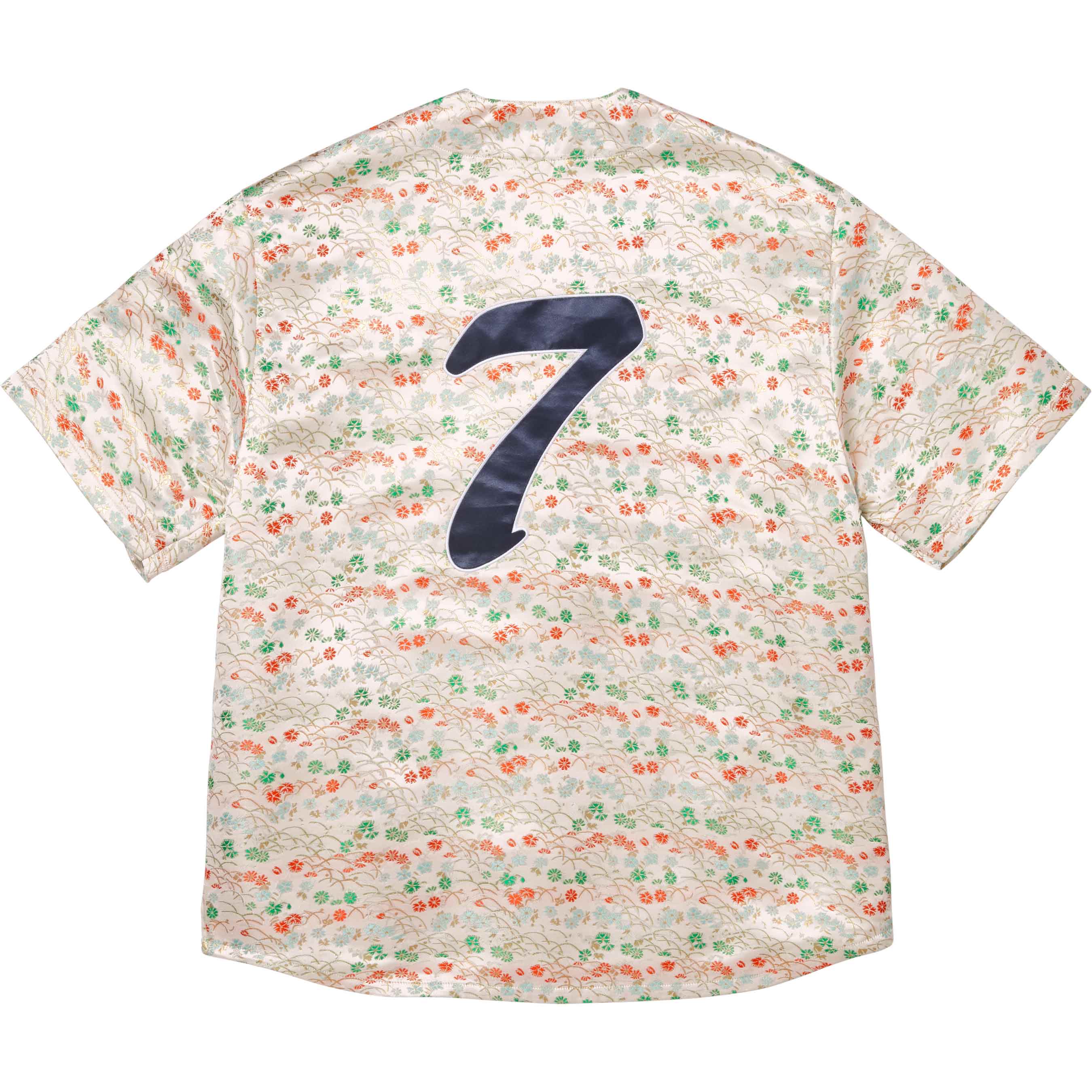 Floral Jacquard Baseball Jersey