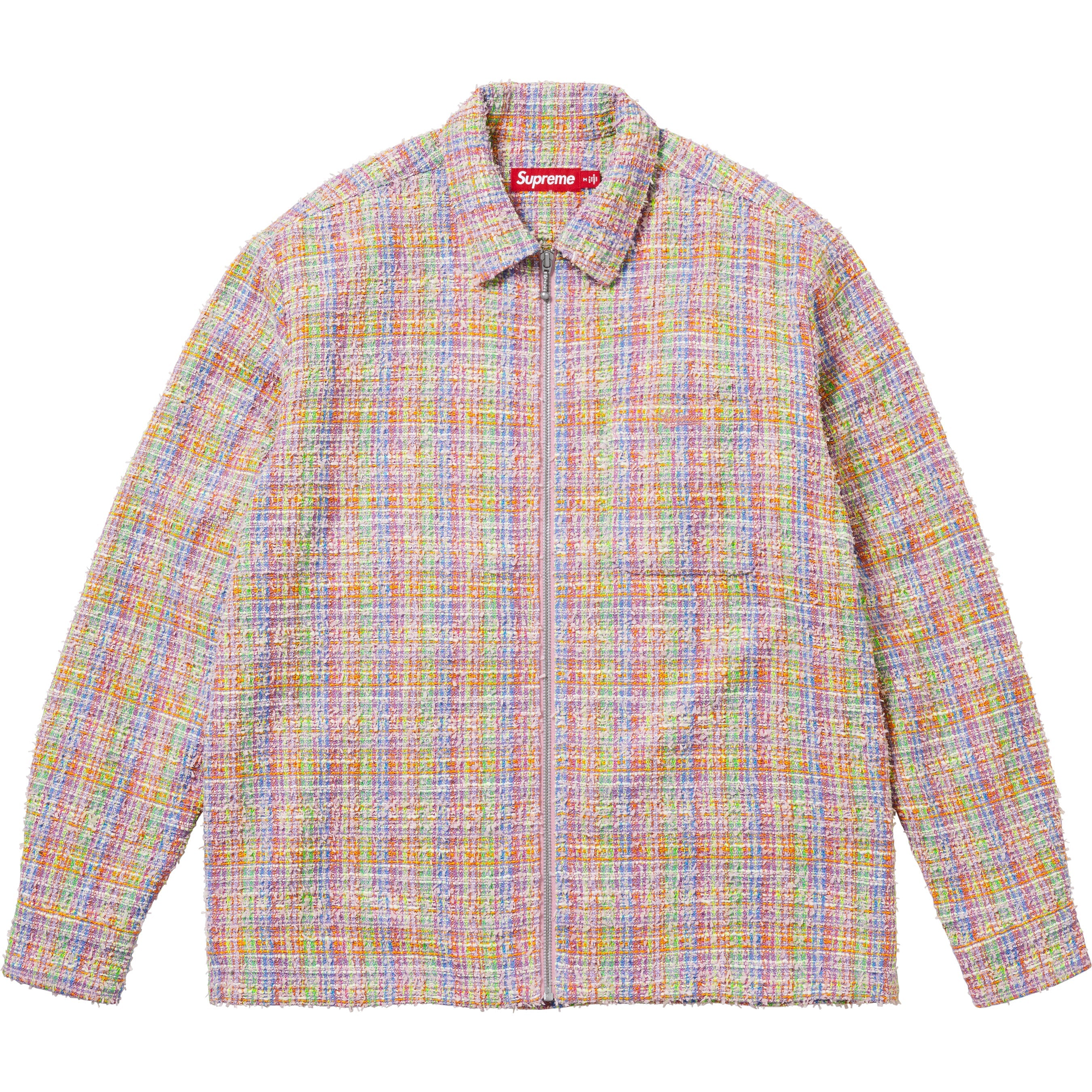Bouclé Zip Up Shirt