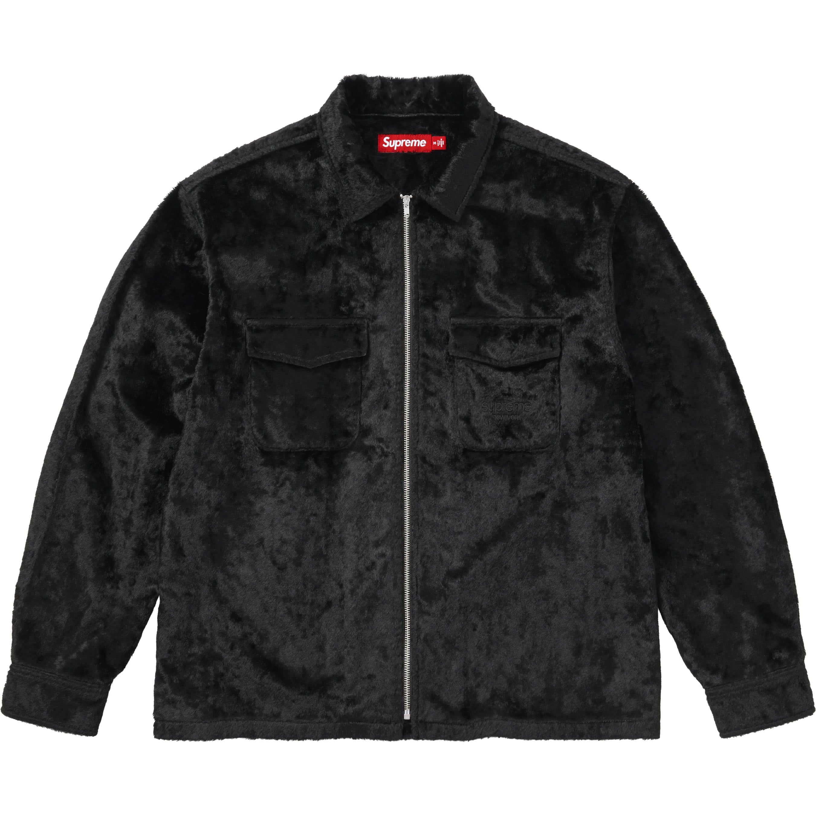 Faux Fur Zip Up Shirt