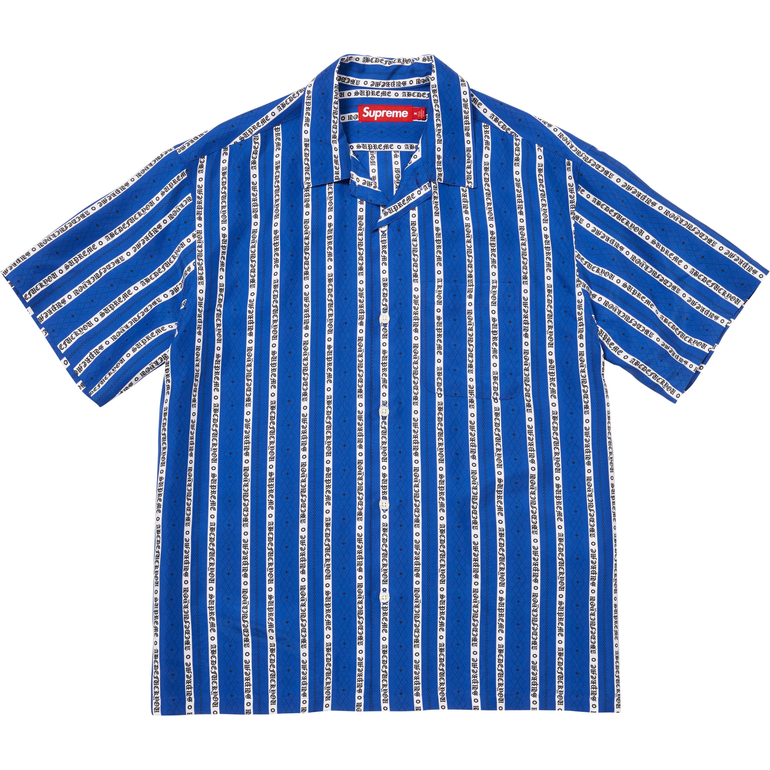 Old English Stripe Silk S/S Shirt