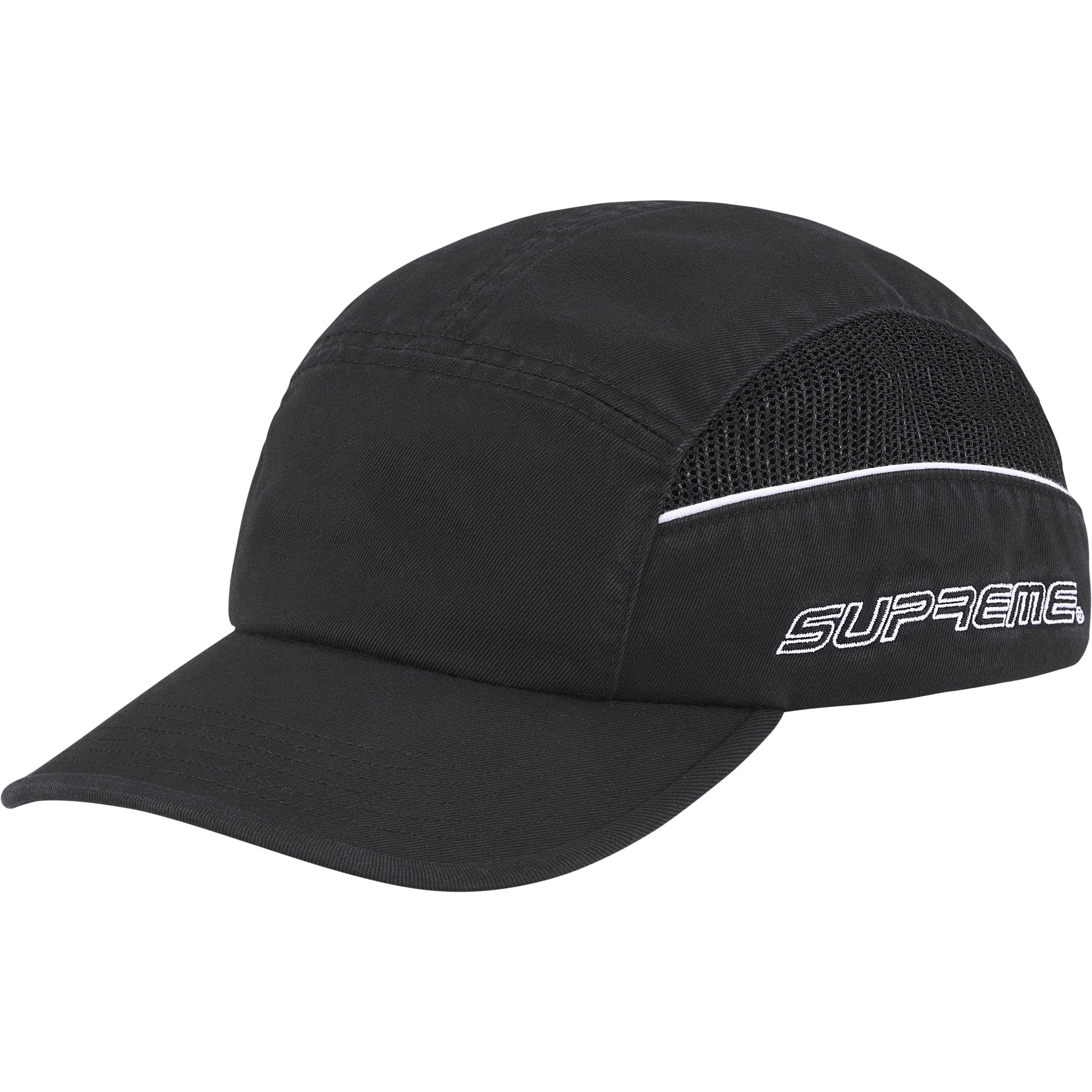 Side Mesh Piping Camp Cap