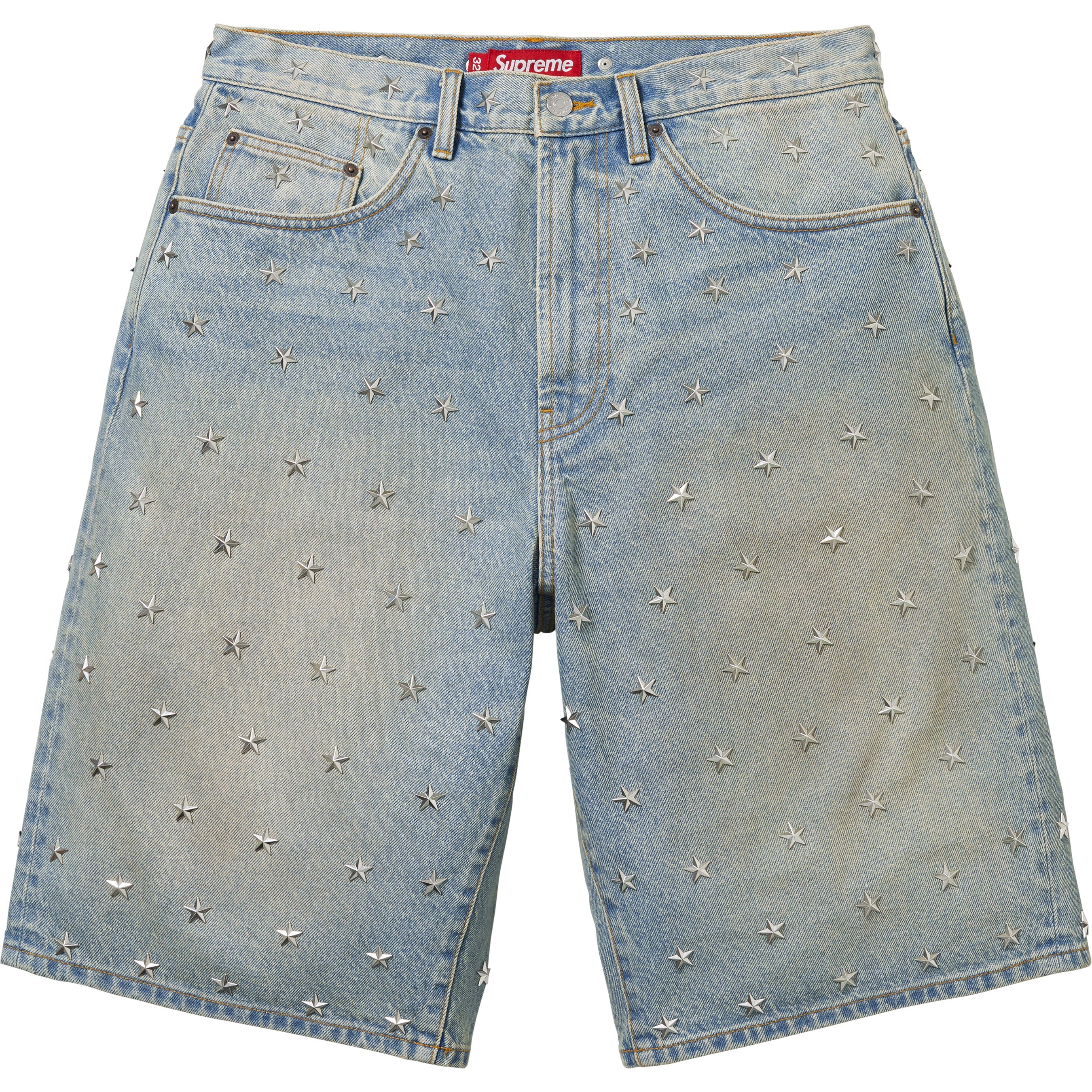 Stars Studded Baggy Denim Short