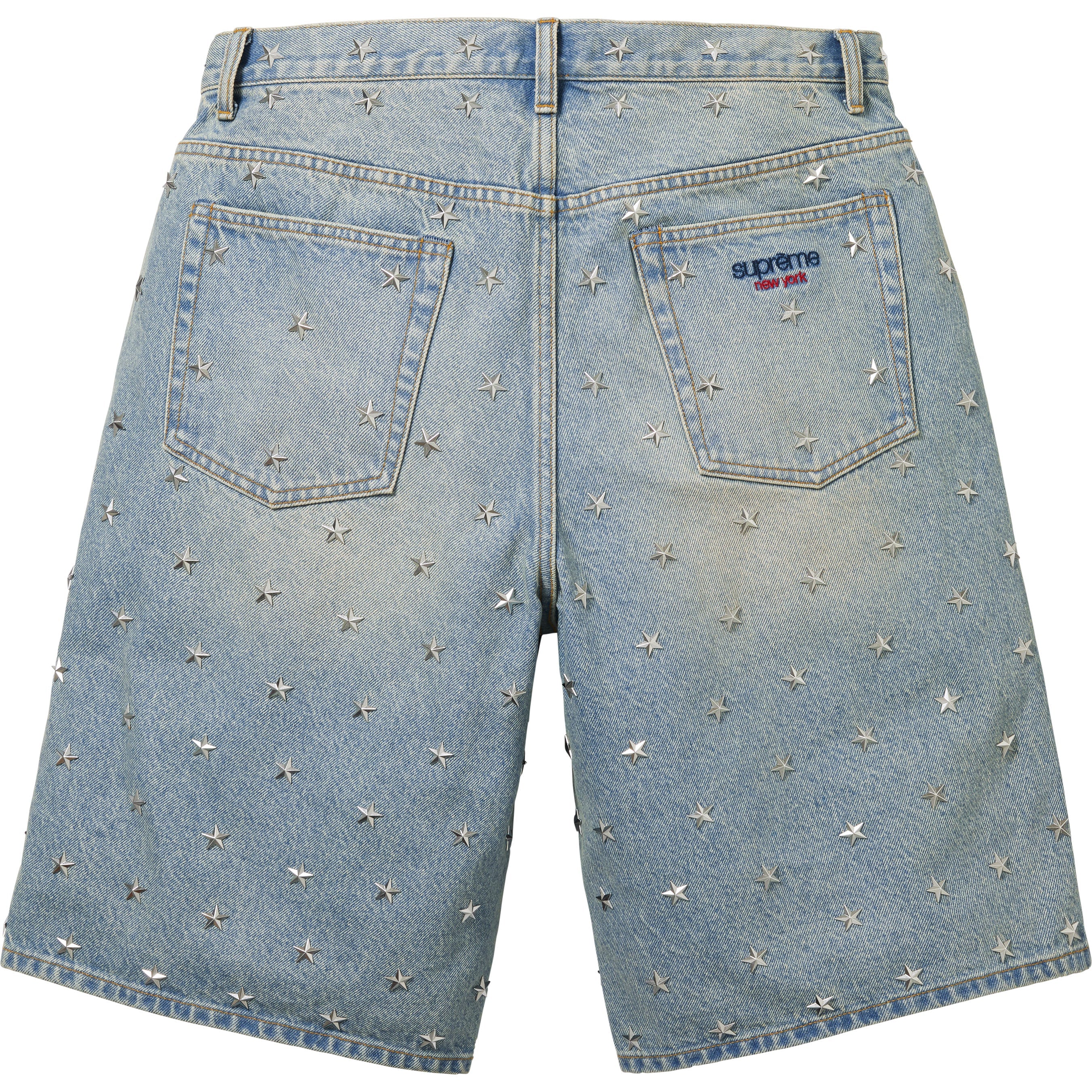 Stars Studded Baggy Denim Short