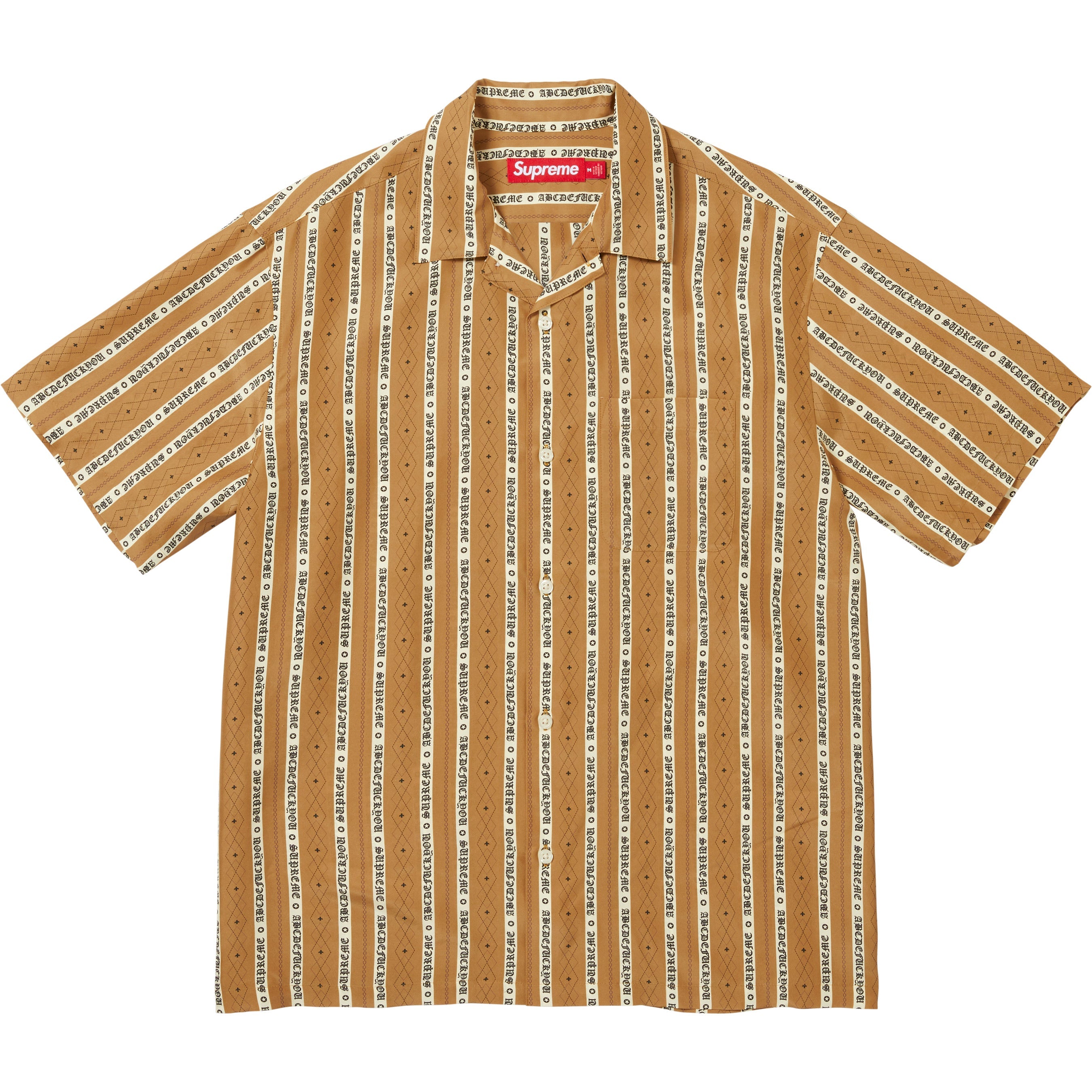 Old English Stripe Silk S/S Shirt