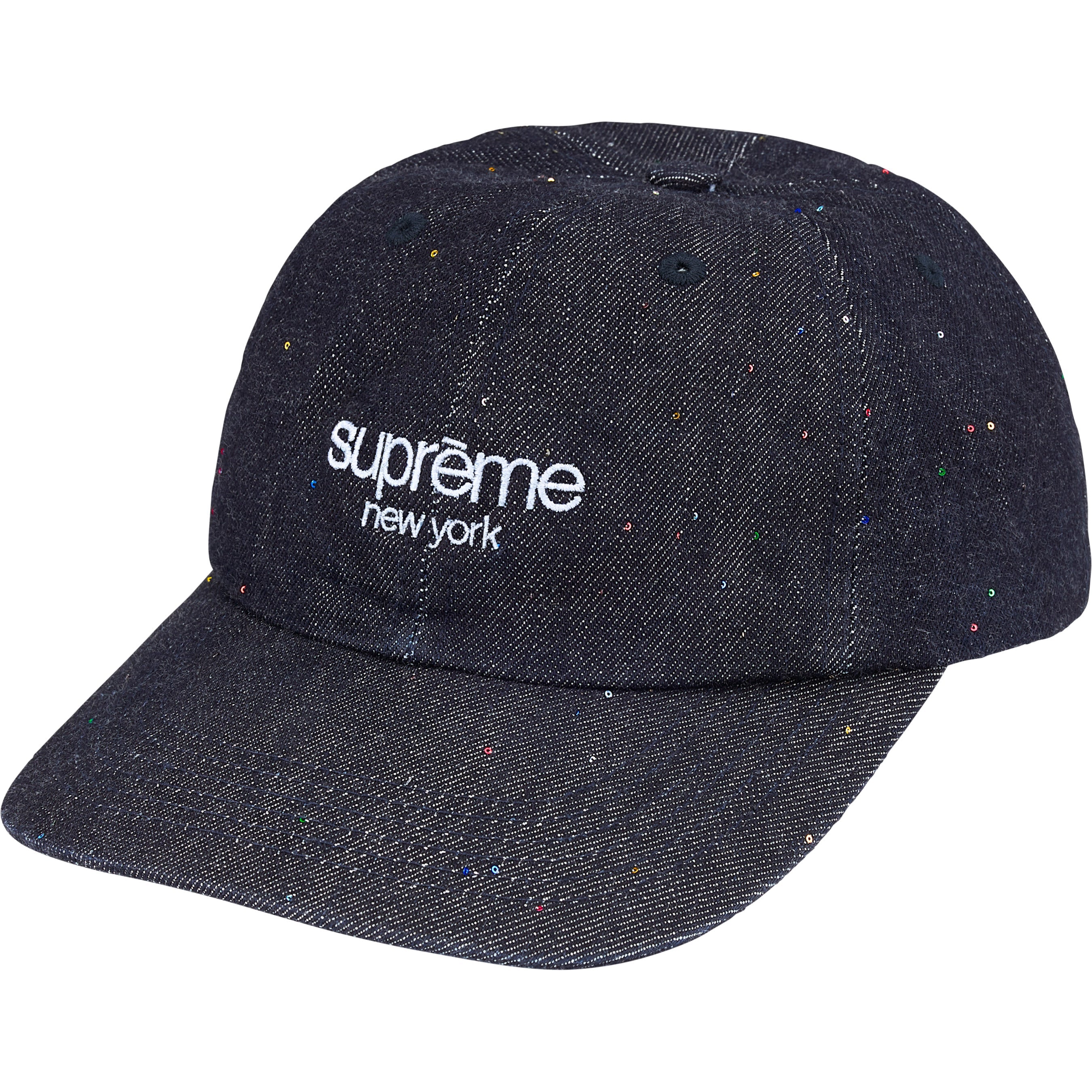 Sequin Denim Classic Logo 6-Panel