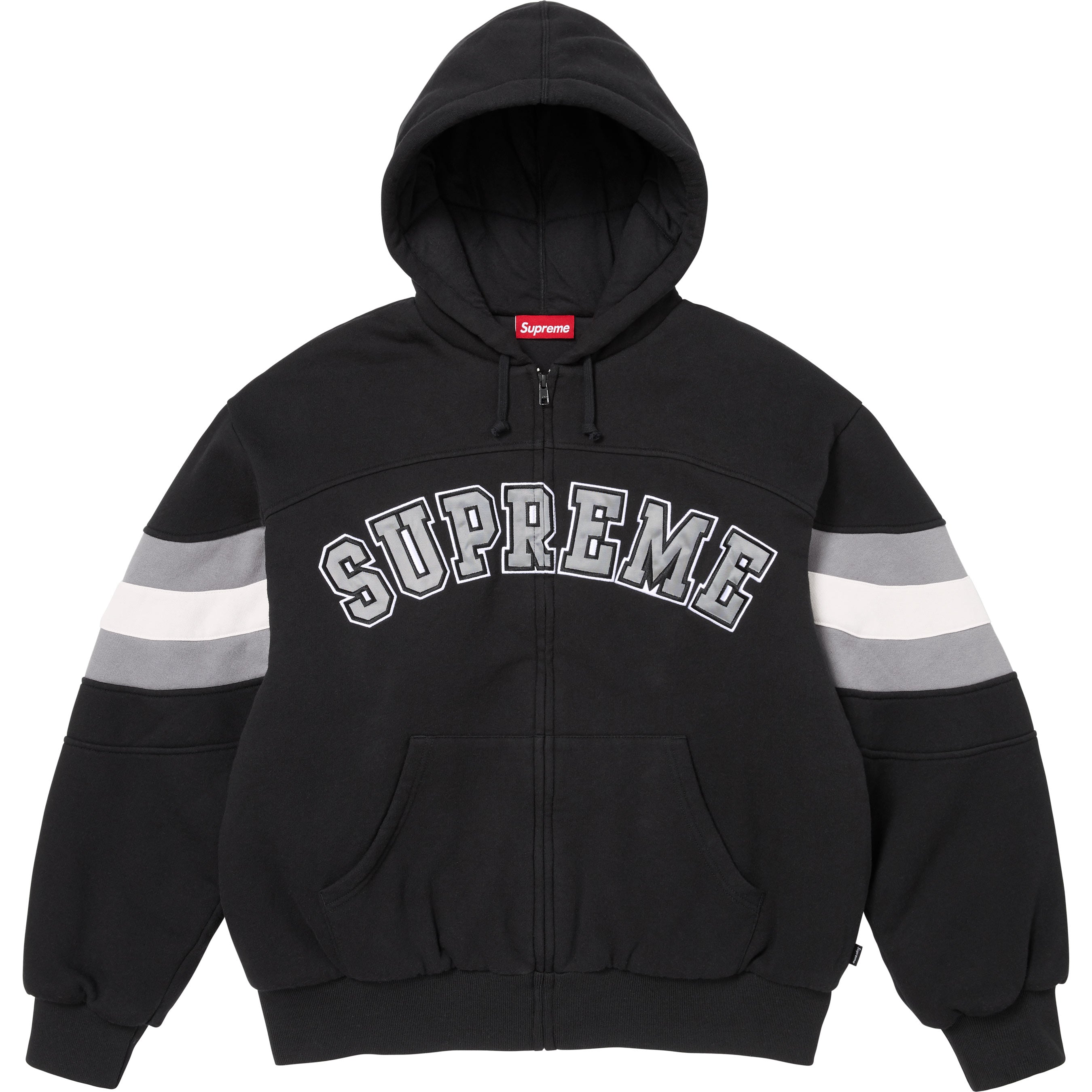 Filled Zip Up Hooded Sweatshirt