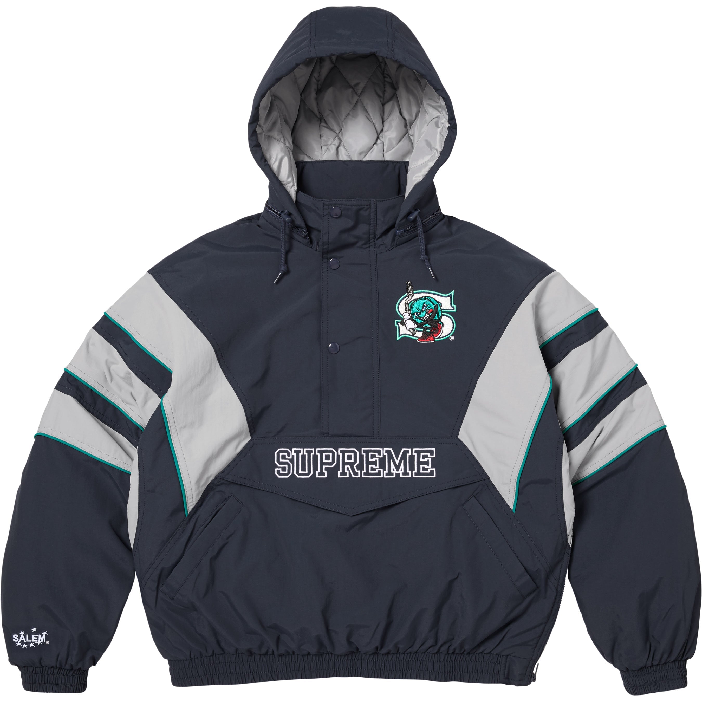 Supreme/SALEM Half Zip Stadium Jacket