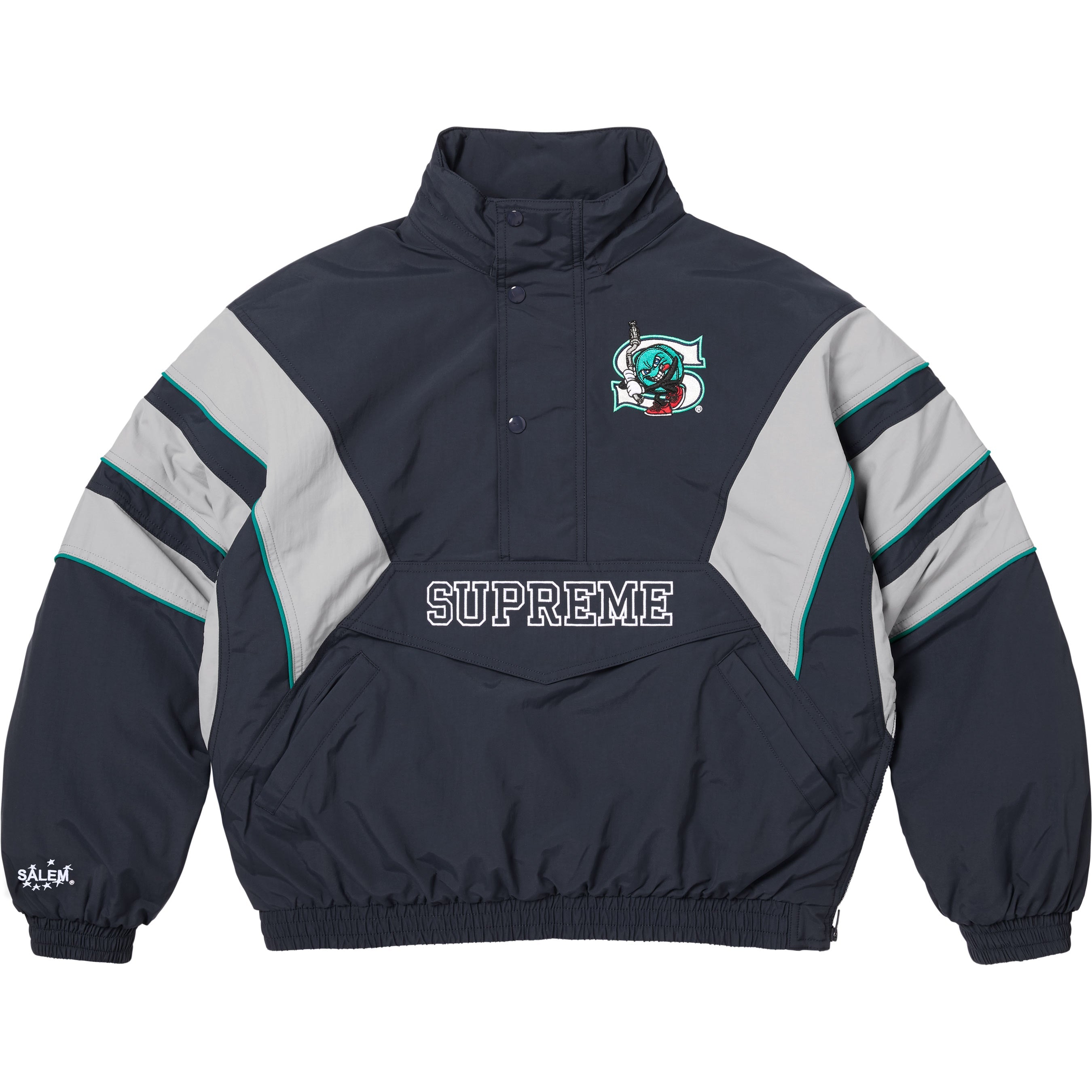 Supreme/SALEM Half Zip Stadium Jacket