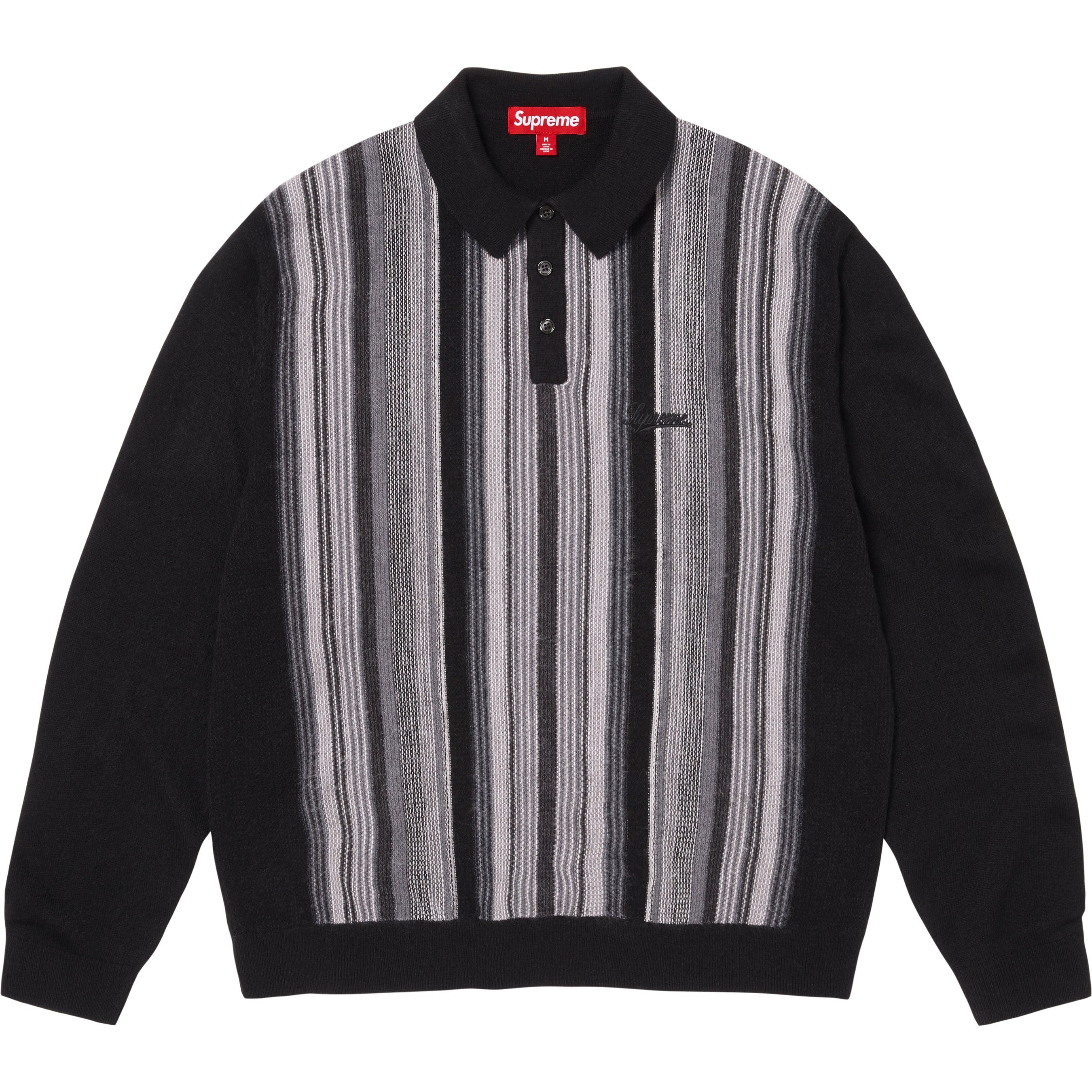 Multi Stripe Polo Sweater