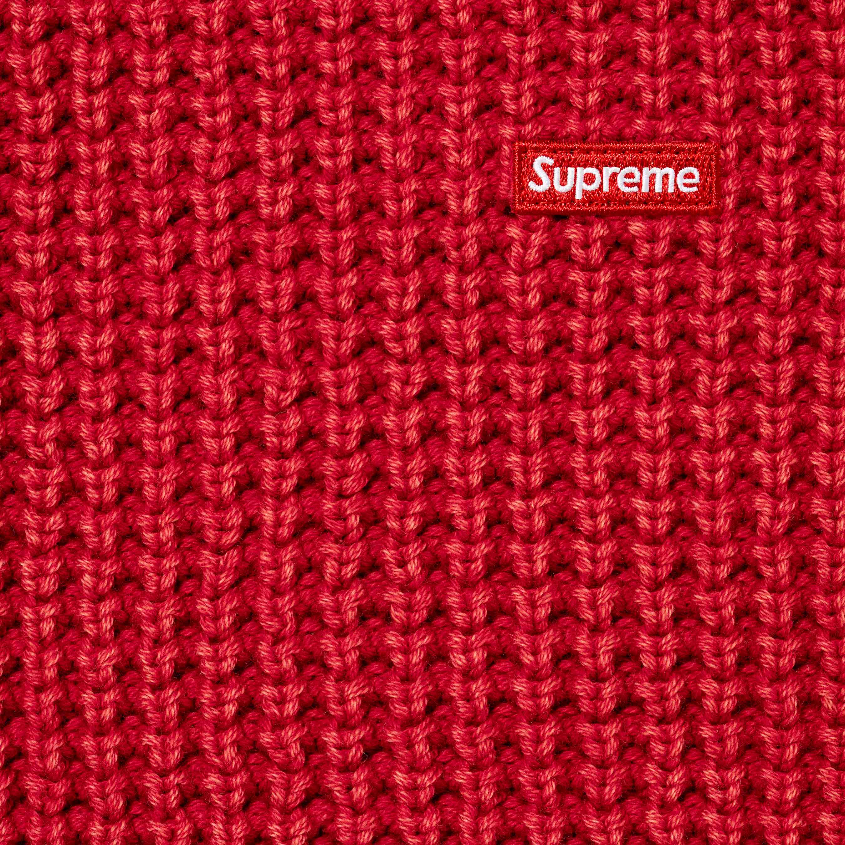Washed Small Box Waffle Sweater