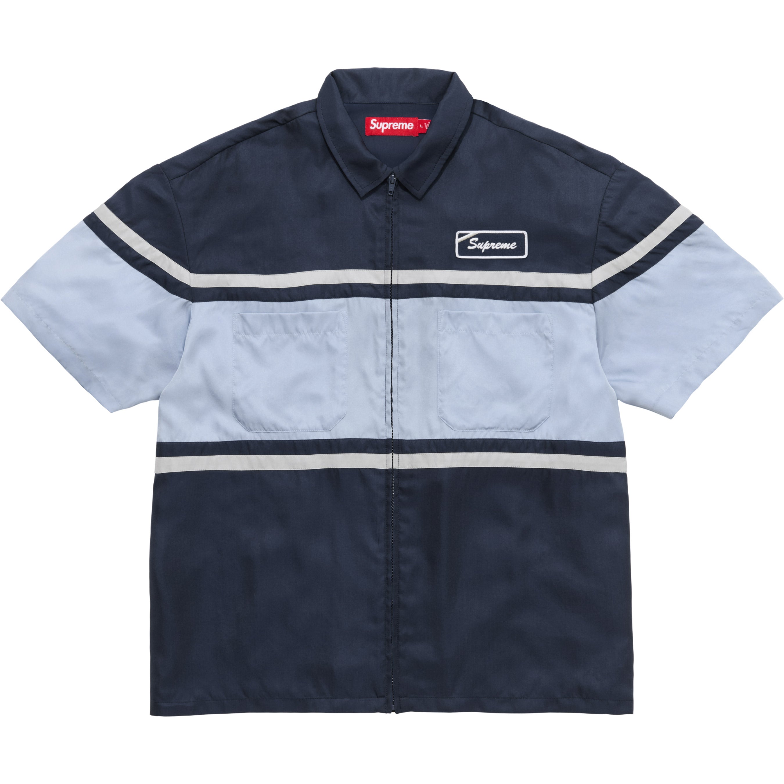 Silk Zip Up S/S Shirt