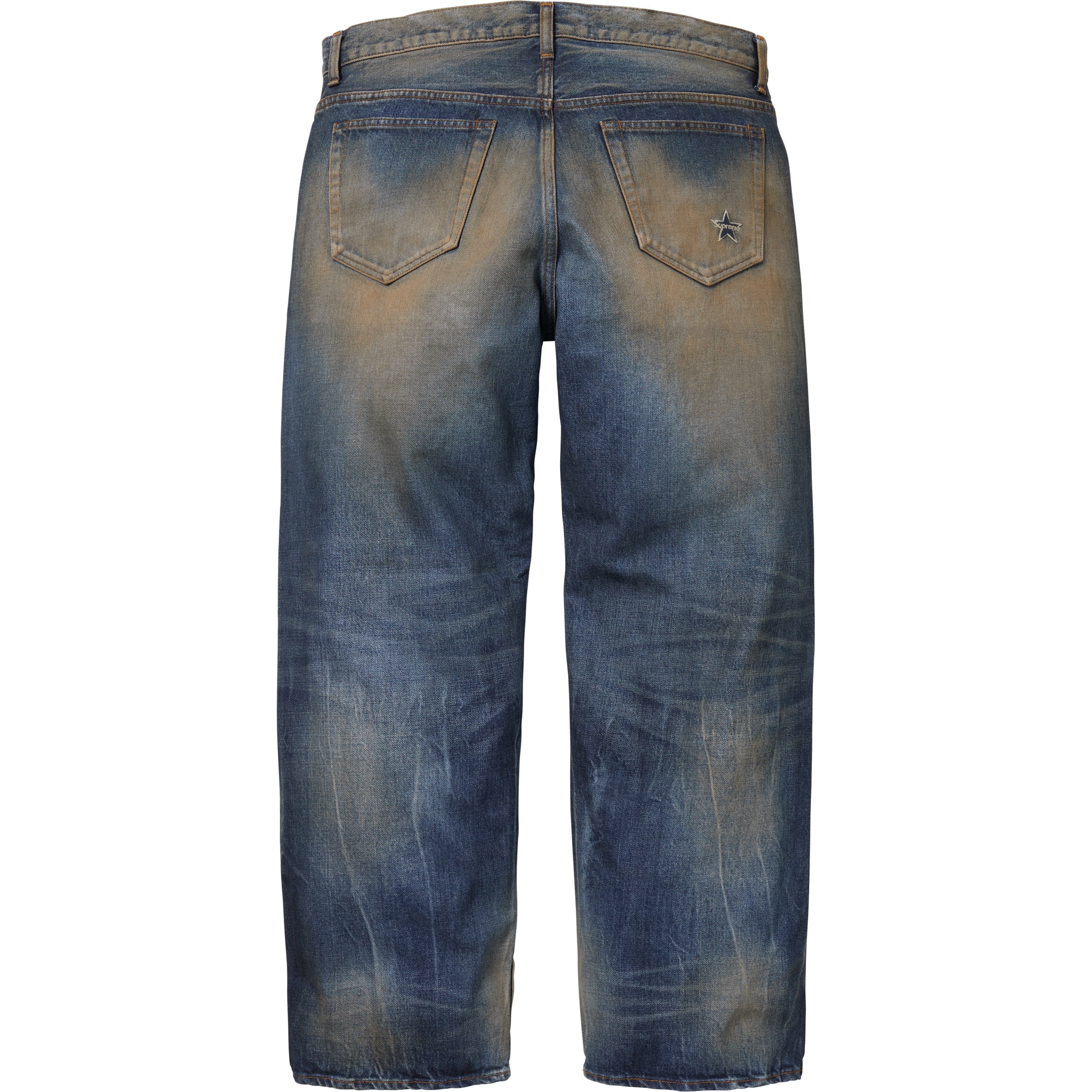 Distressed Loose Fit Selvedge Jean