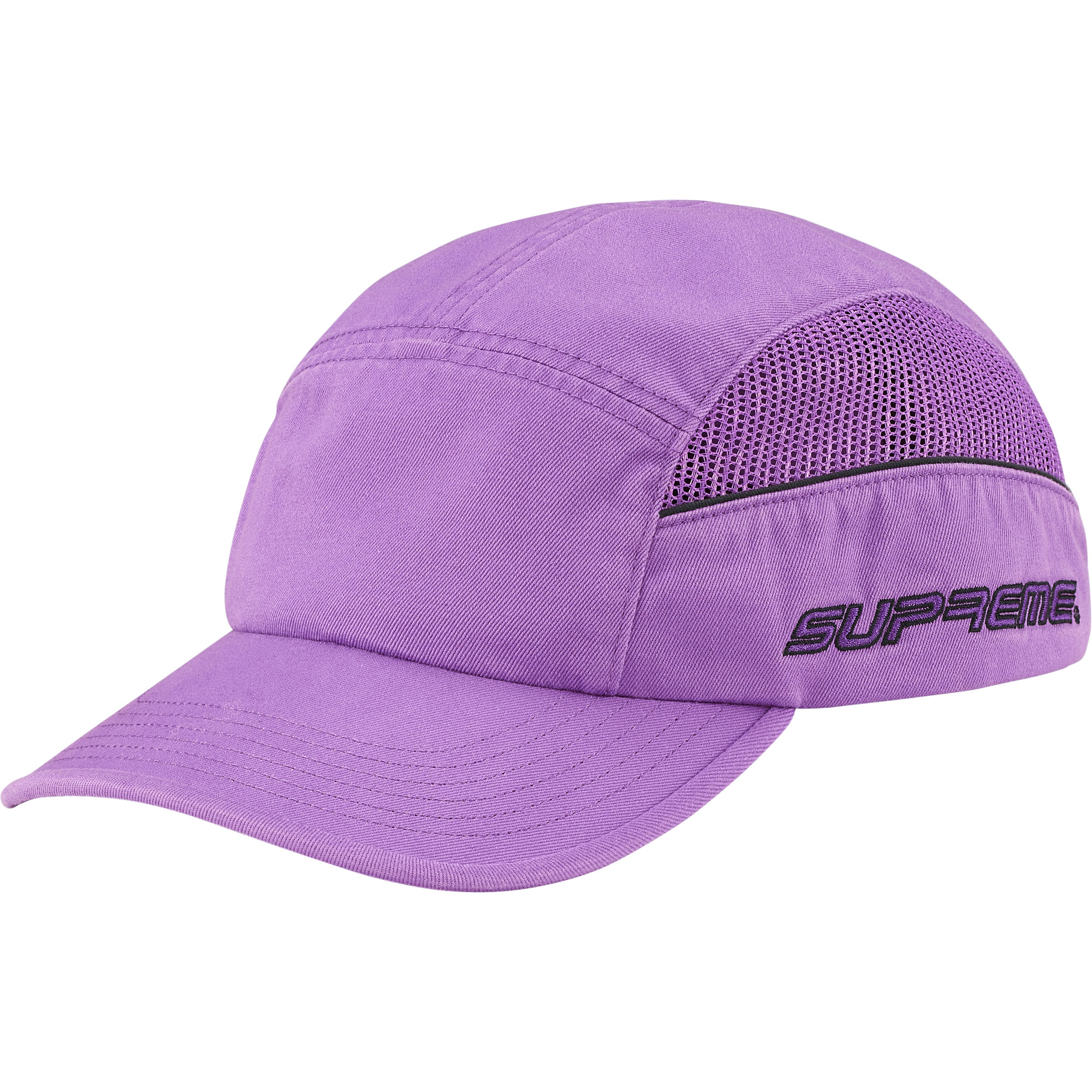 Side Mesh Piping Camp Cap