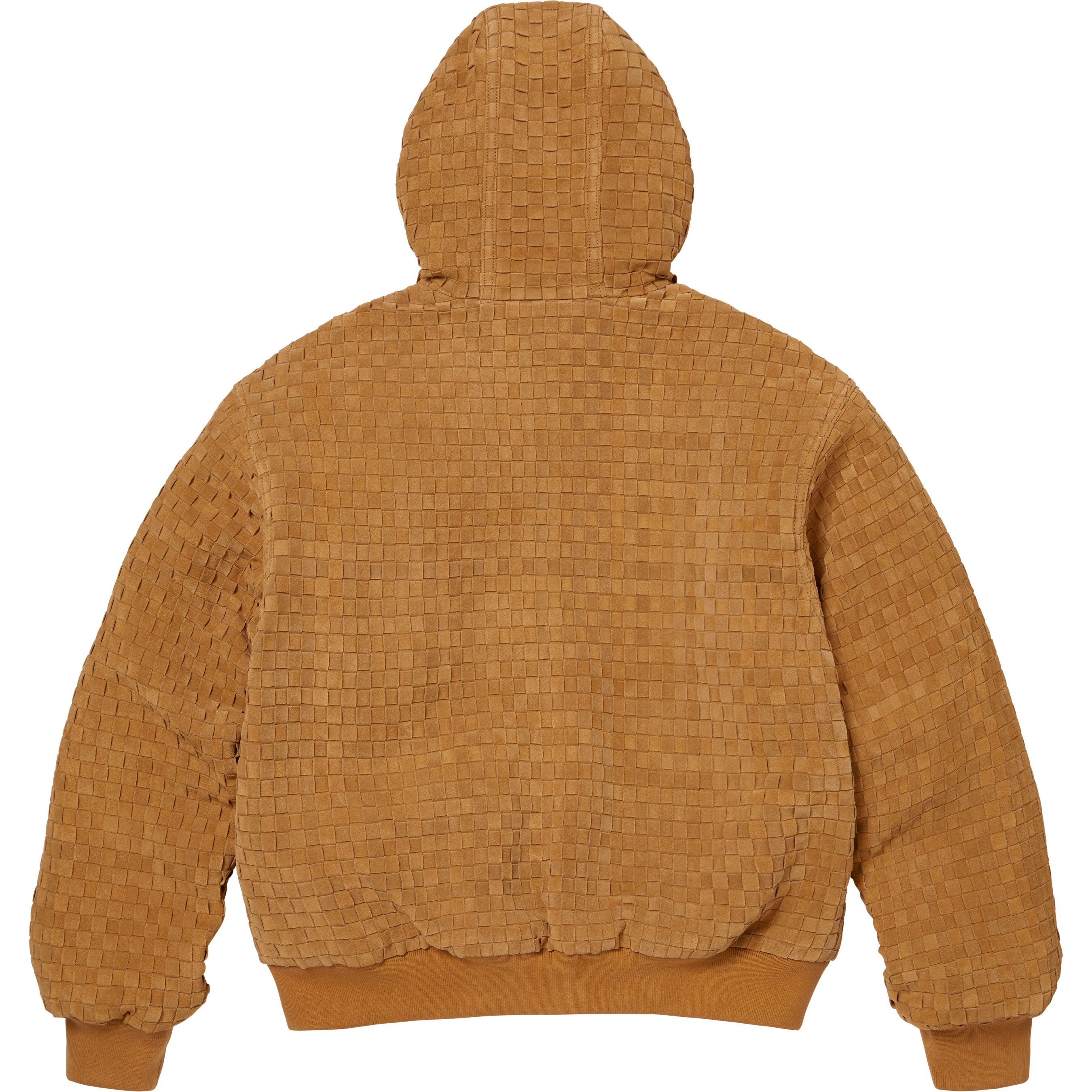 Woven Suede Hooded Work Jacket