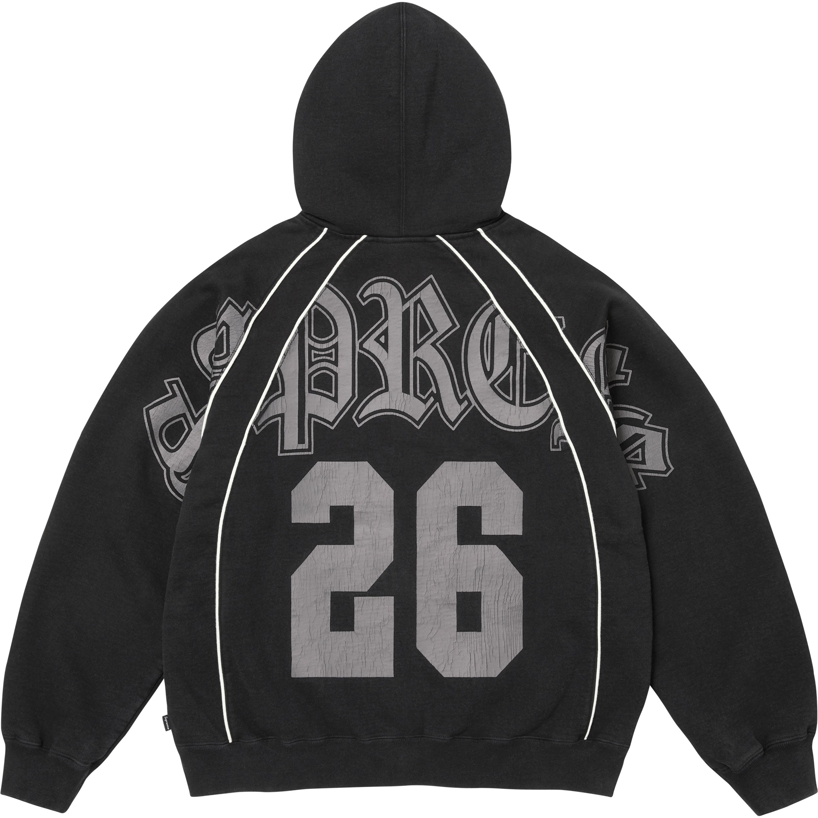 Paneled Zip Up Hooded Sweatshirt