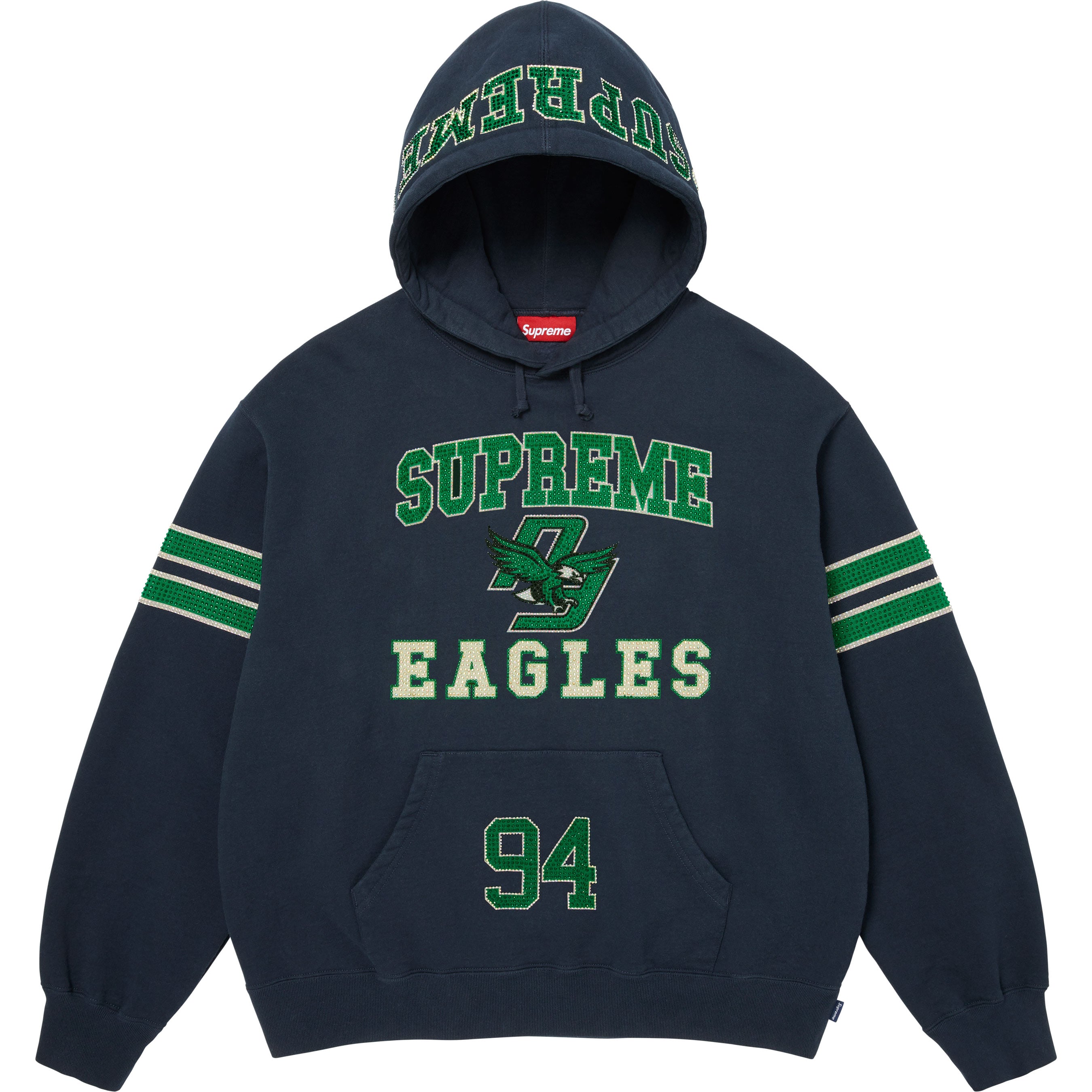 Rhinestone Eagle Hooded Sweatshirt
