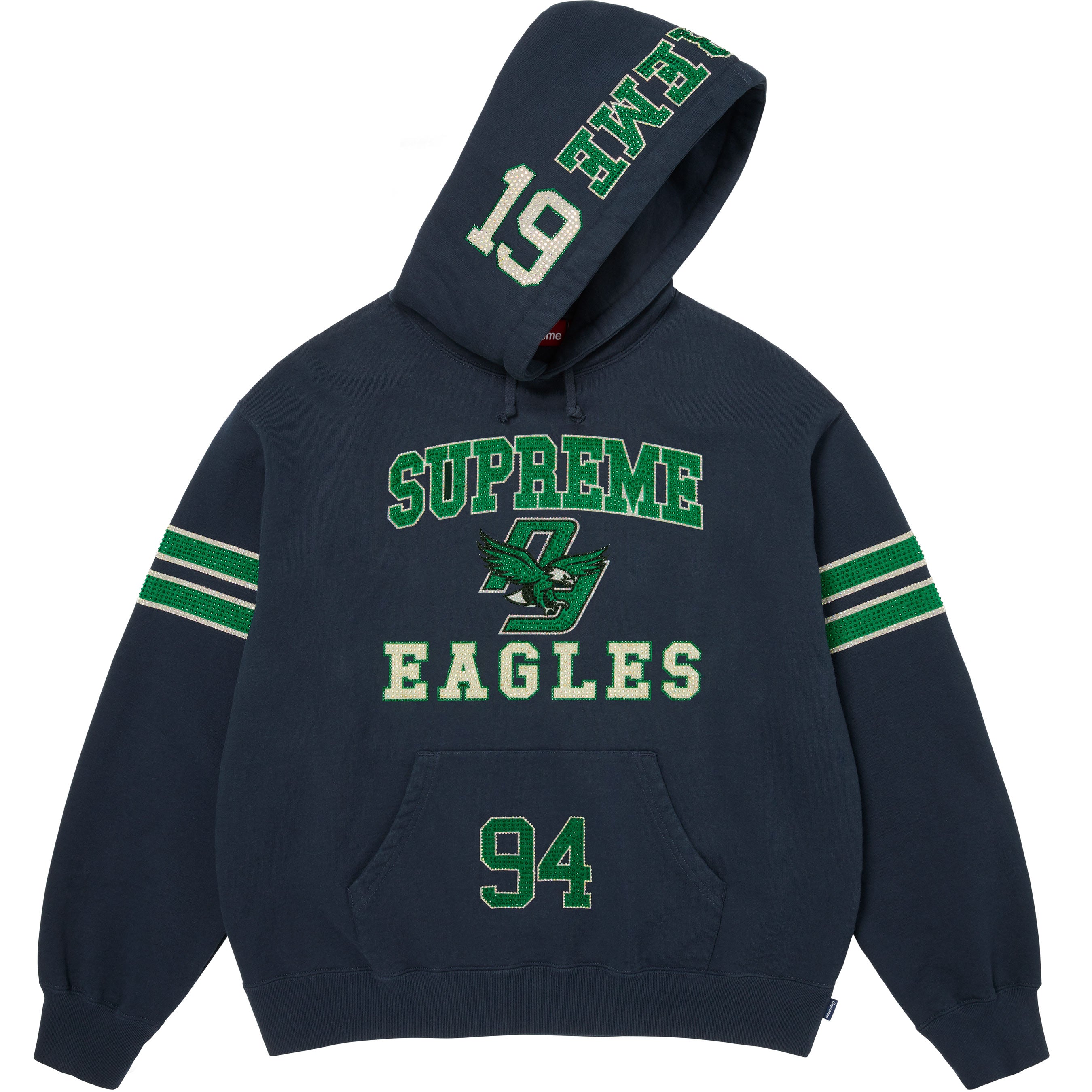 Rhinestone Eagle Hooded Sweatshirt