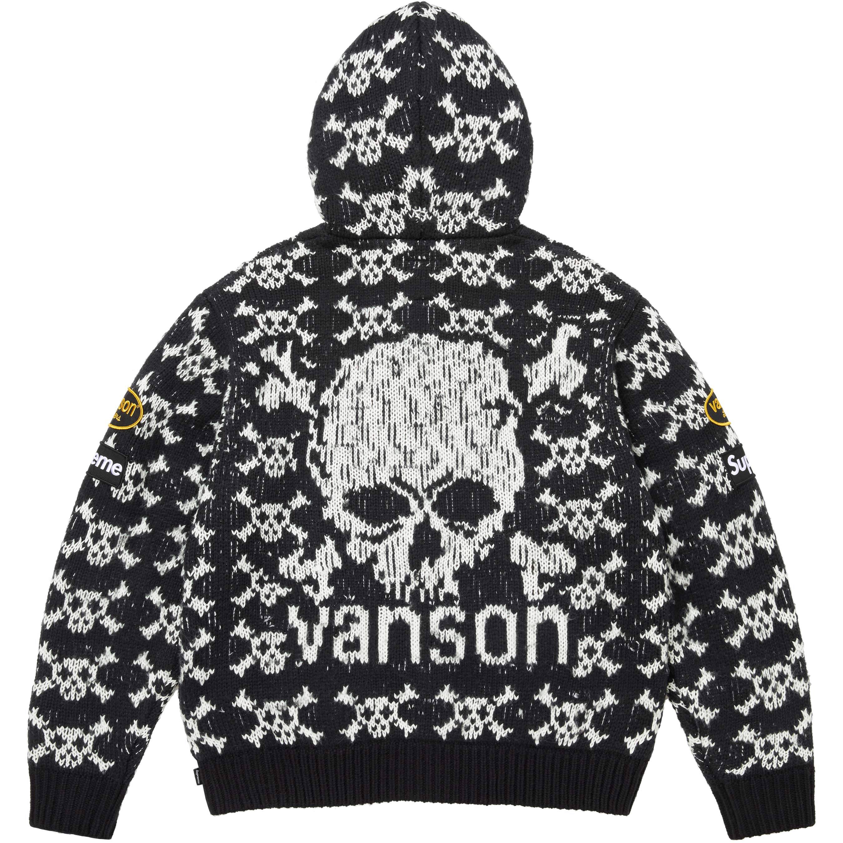 Supreme®/Vanson Leathers® Skull Zip Up Hooded Sweater