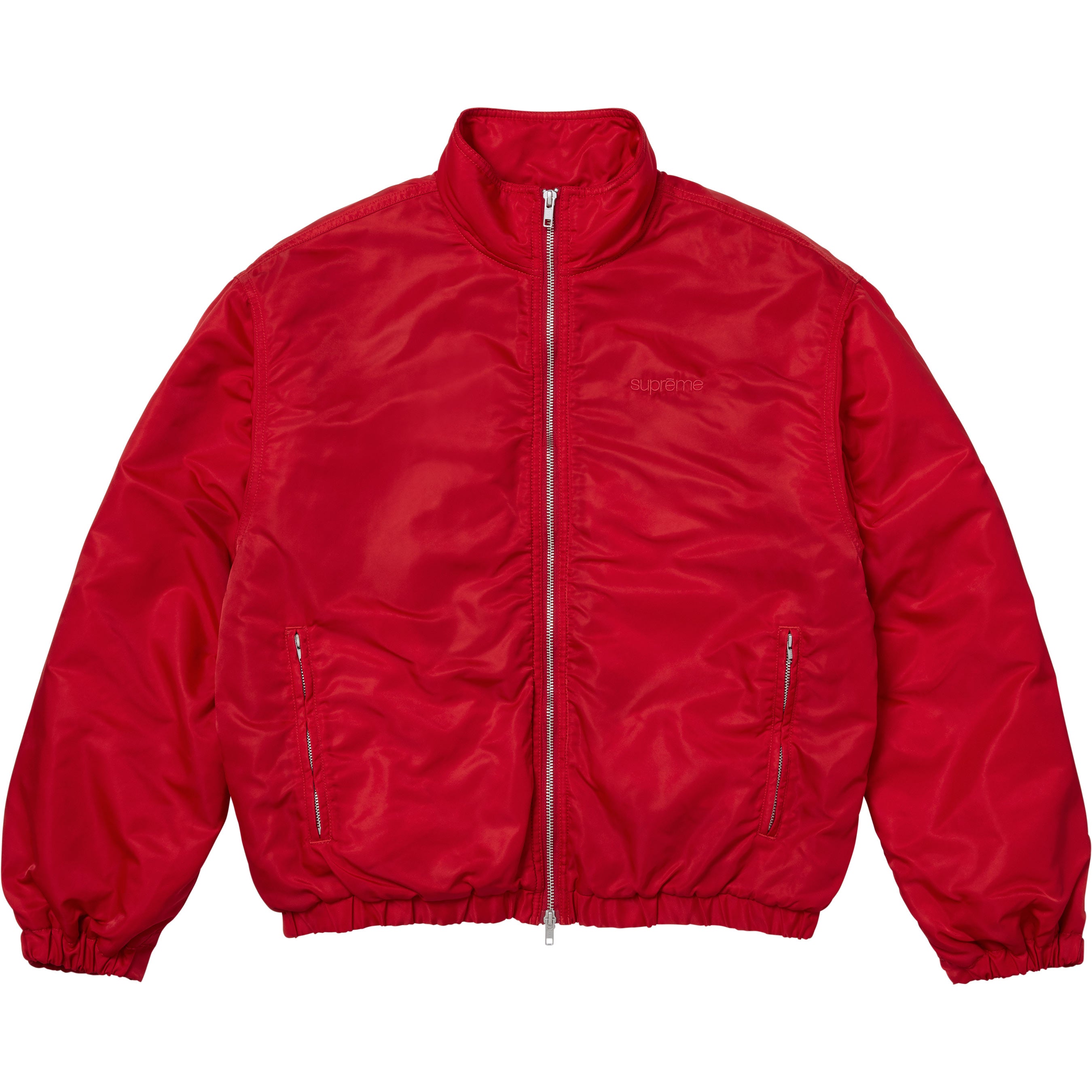 Stand Collar Lined Nylon Jacket