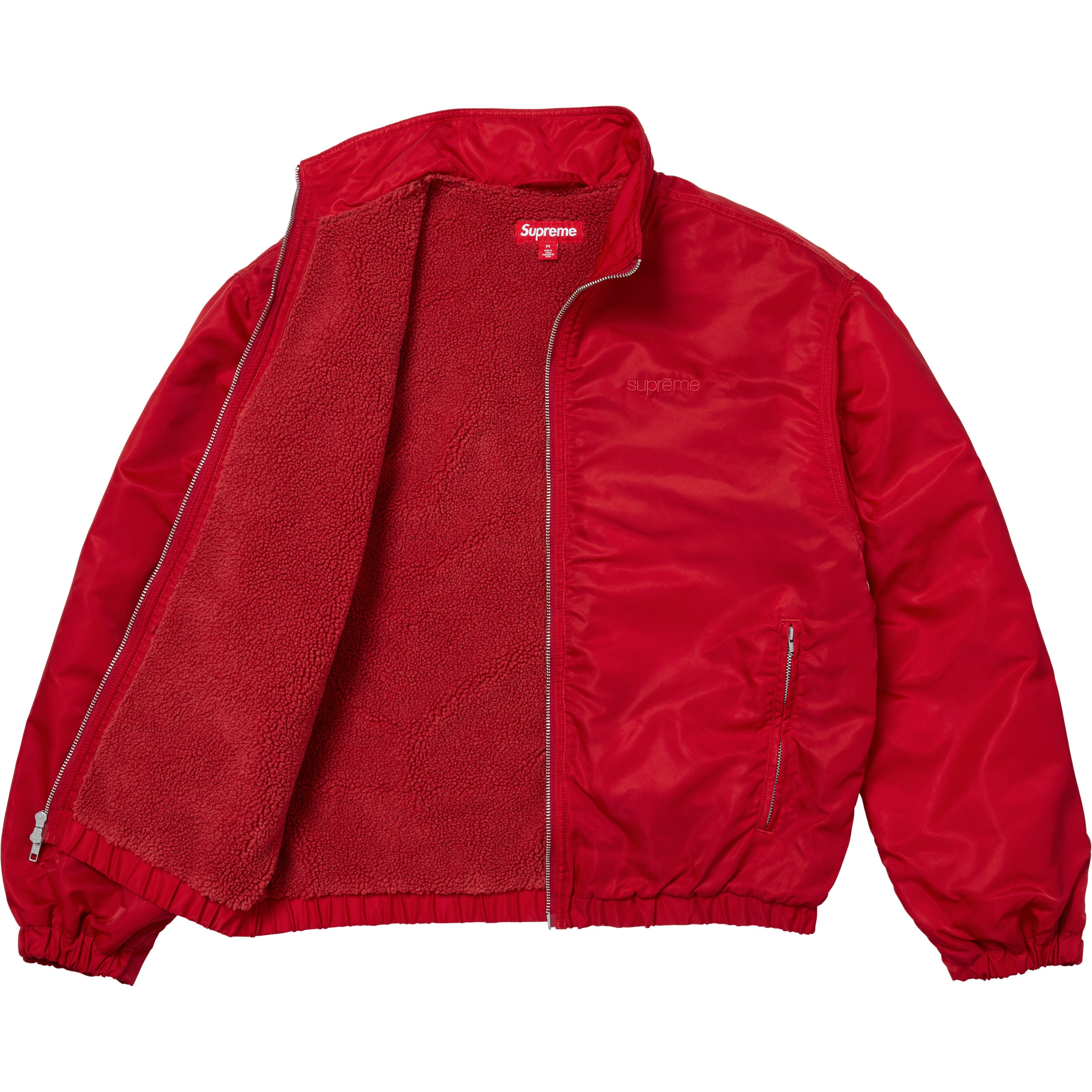 Stand Collar Lined Nylon Jacket
