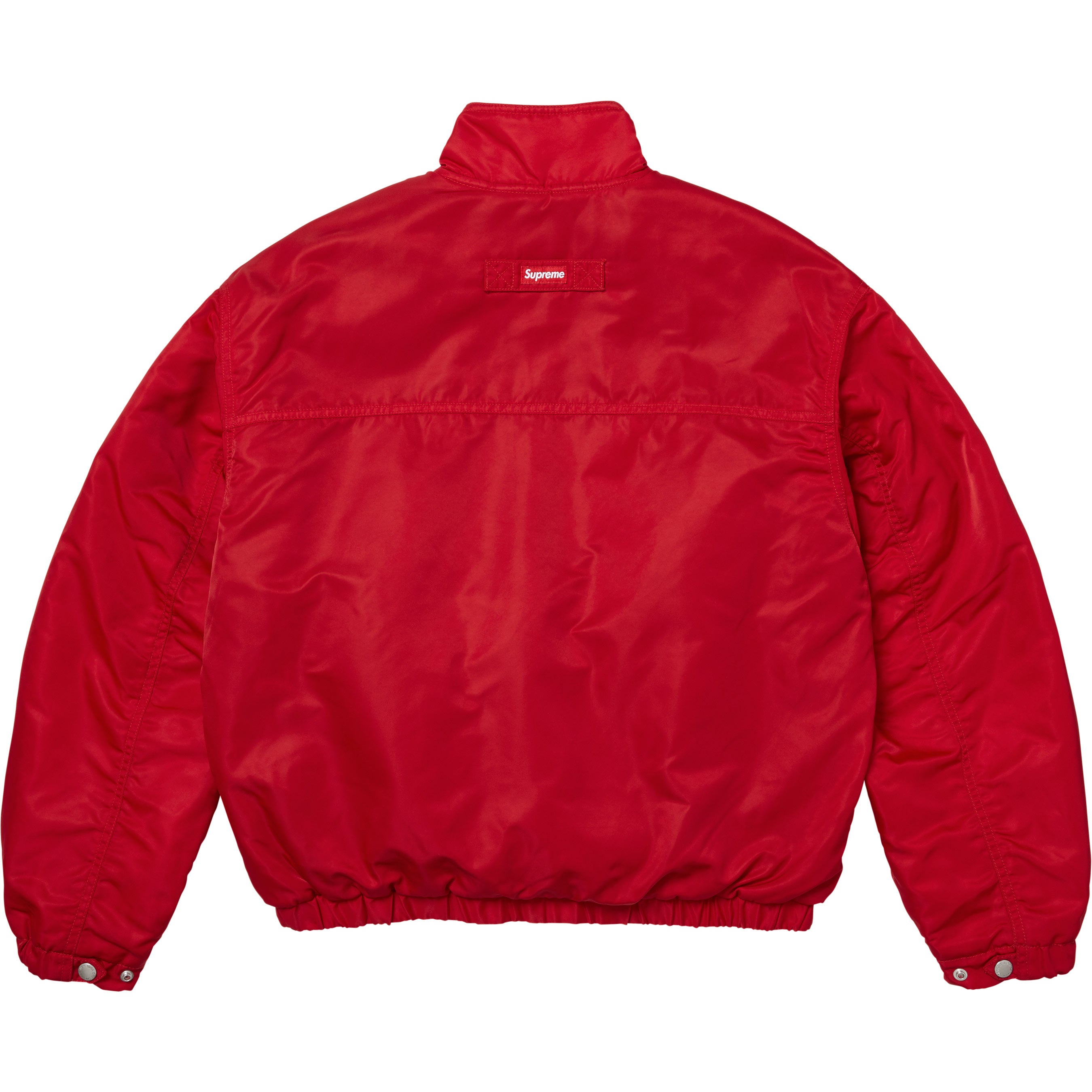 Stand Collar Lined Nylon Jacket