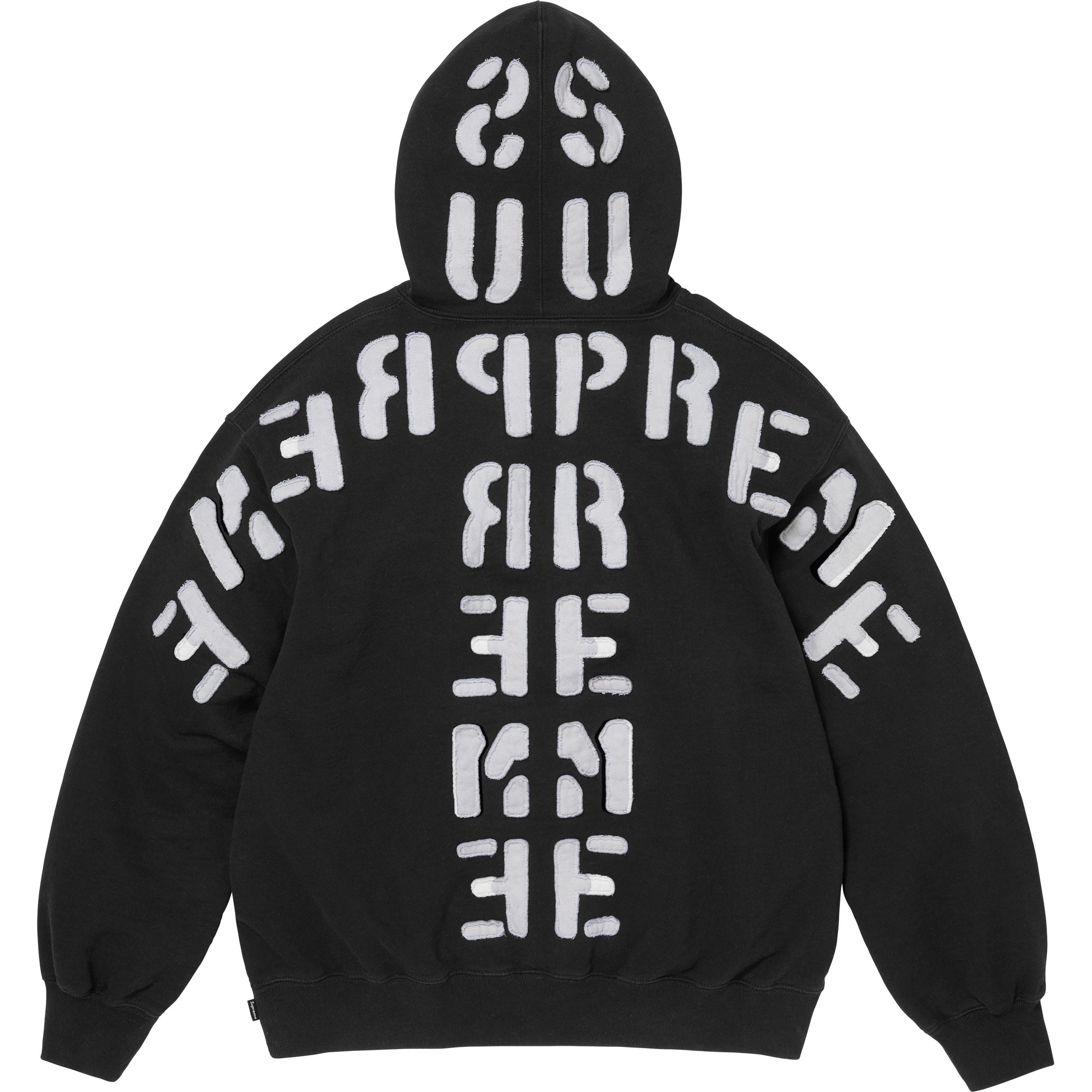 Mirrored Appliqué Hooded Sweatshirt