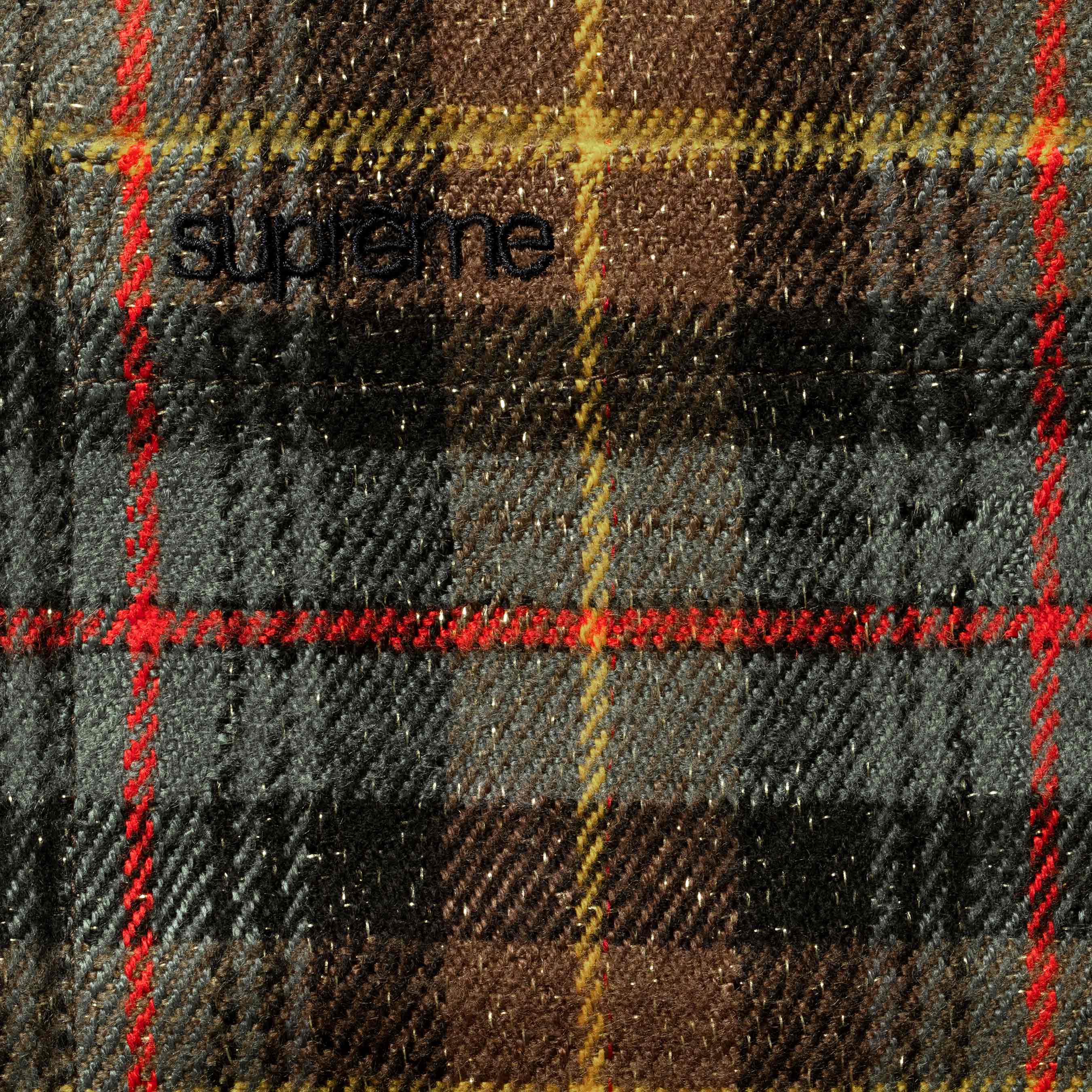 Metallic Flannel Zip Up Shirt