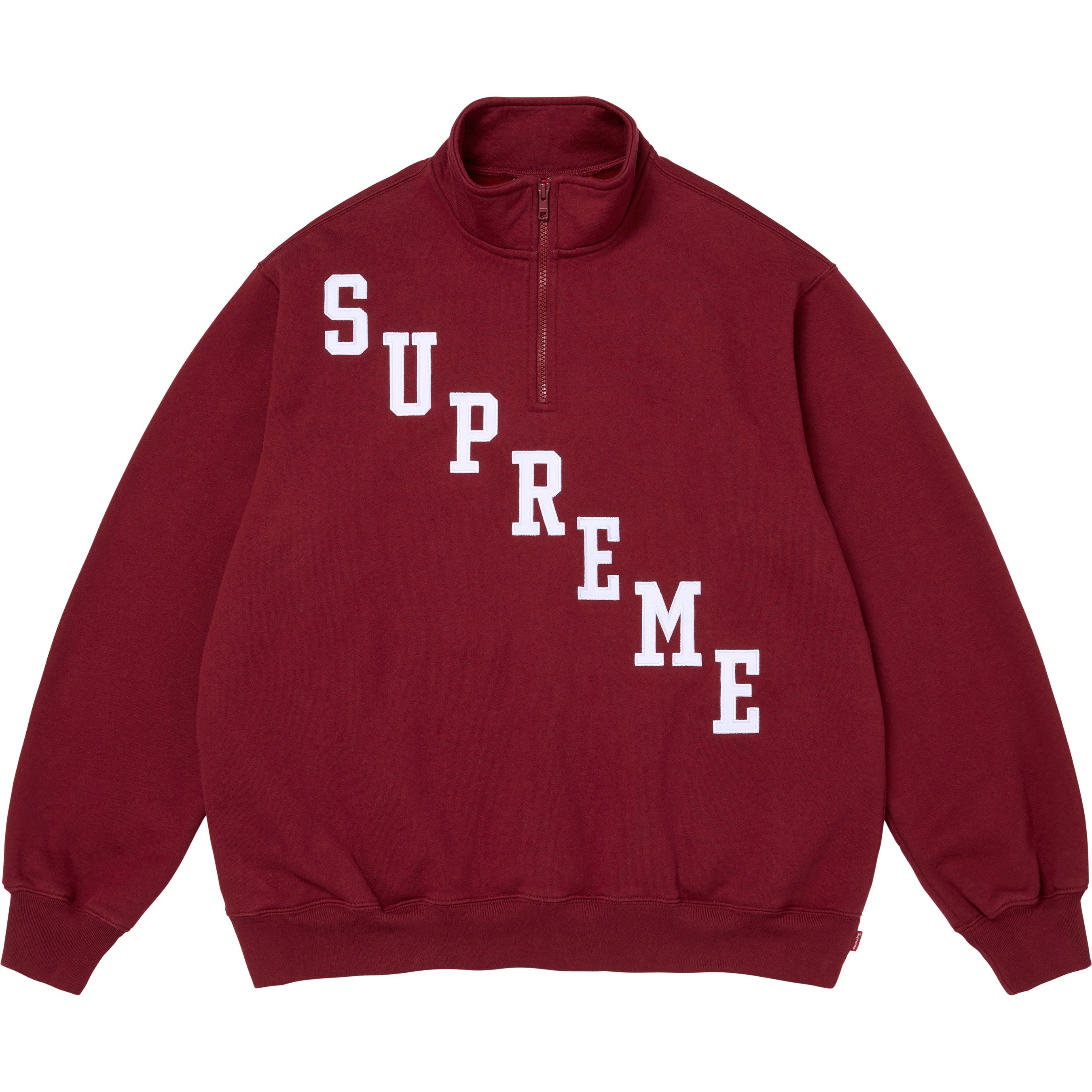 Slant Appliqué Half Zip Pullover
