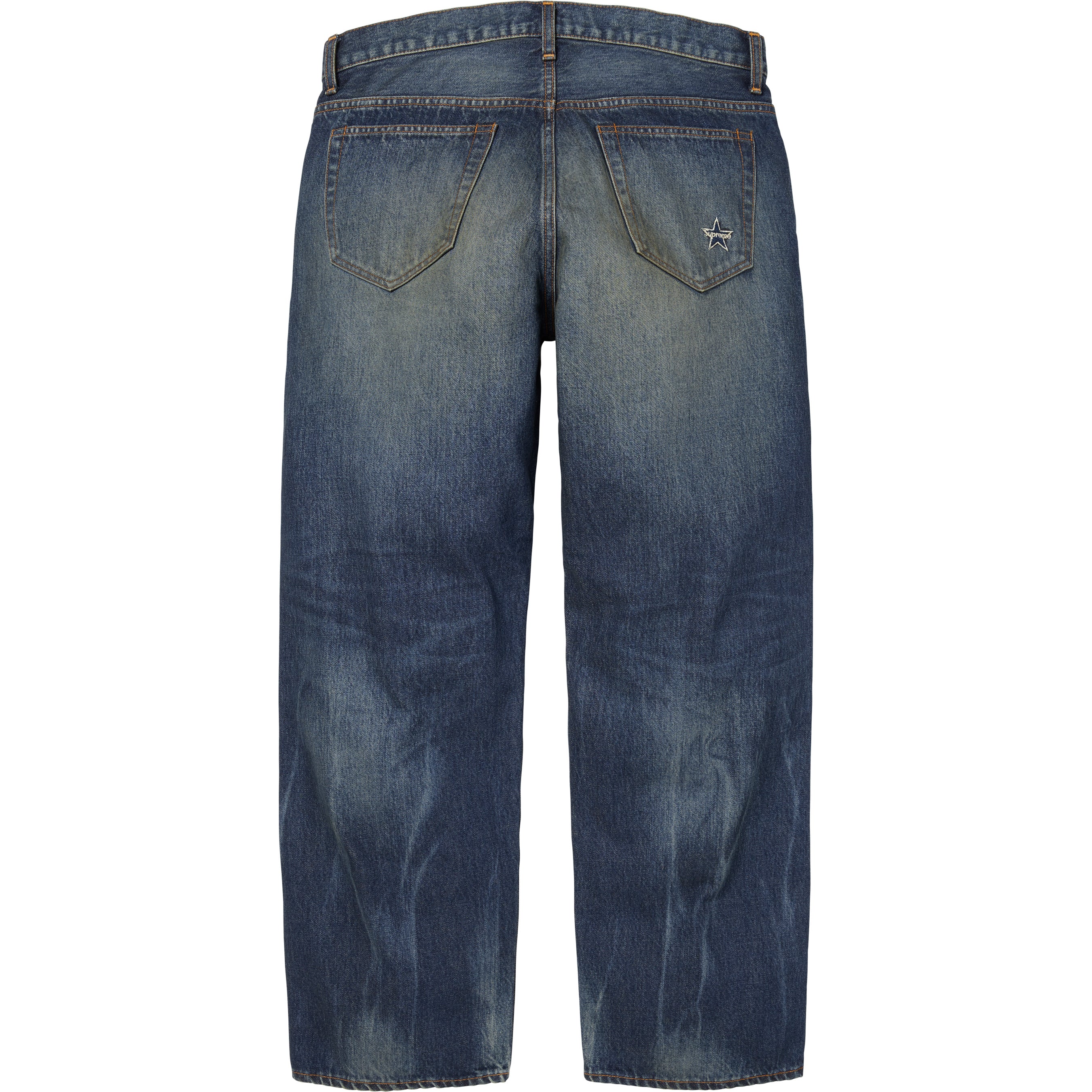 Distressed Loose Fit Selvedge Jean