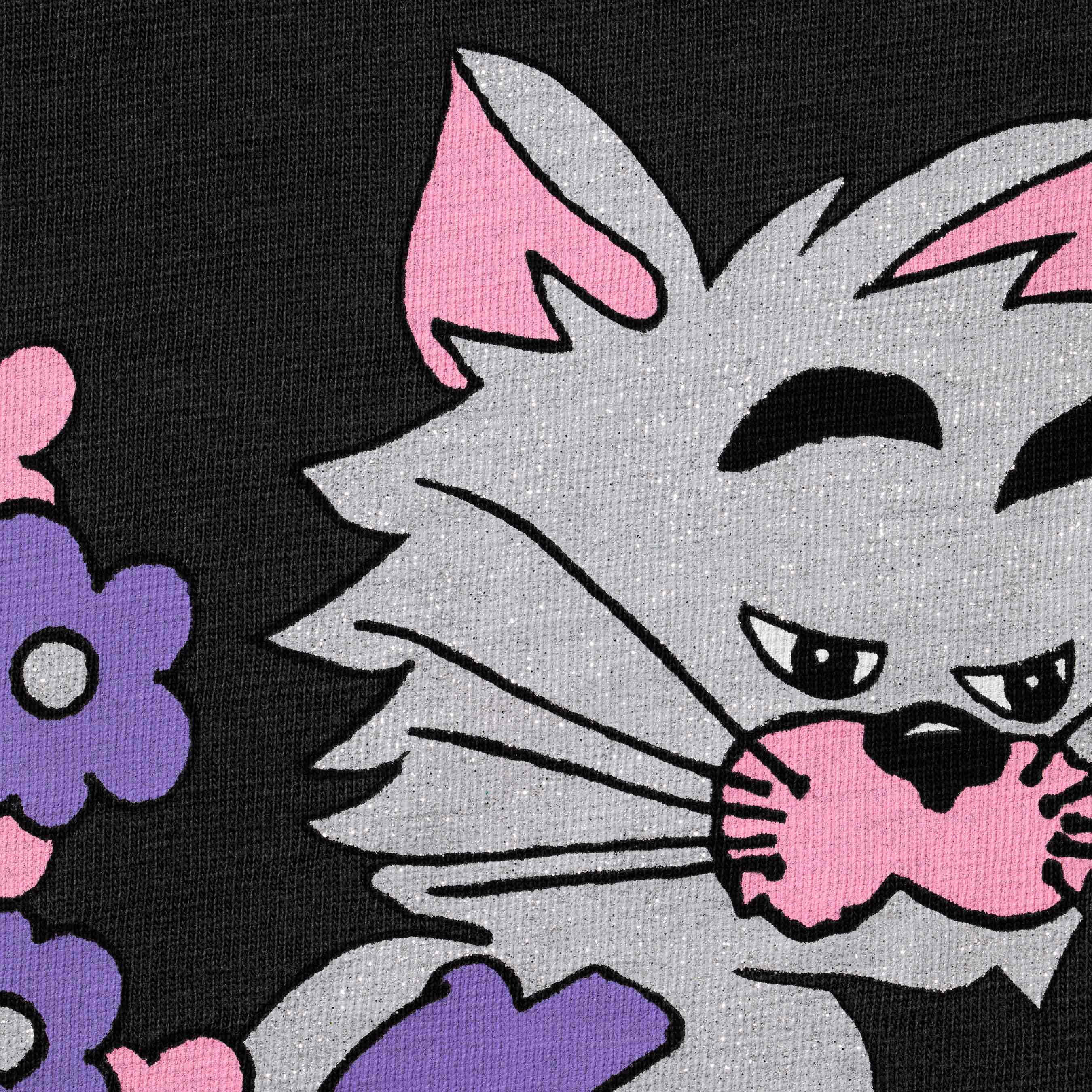 Glitter Cat S/S Top