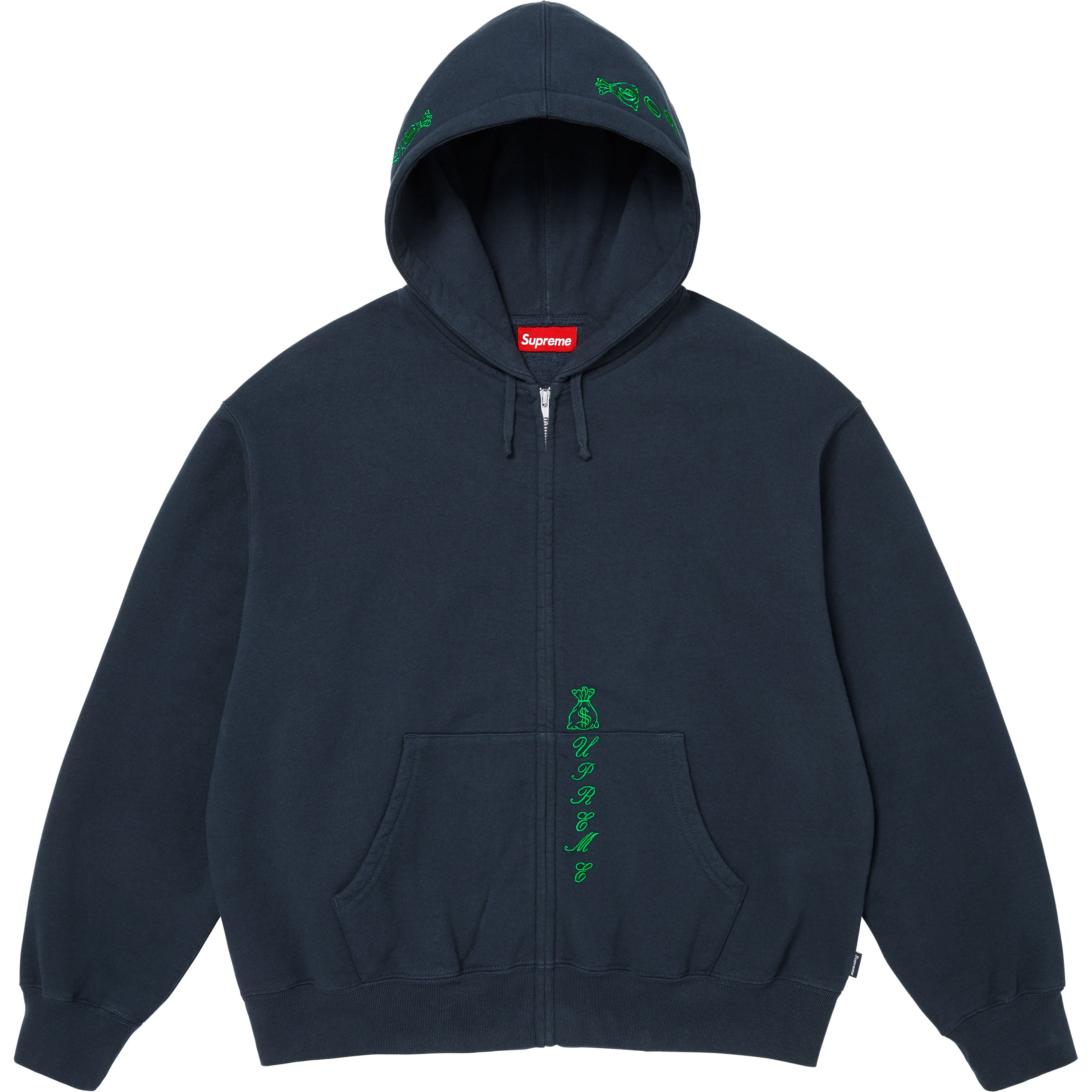 God Over Money Zip Up Hooded Sweatshirt