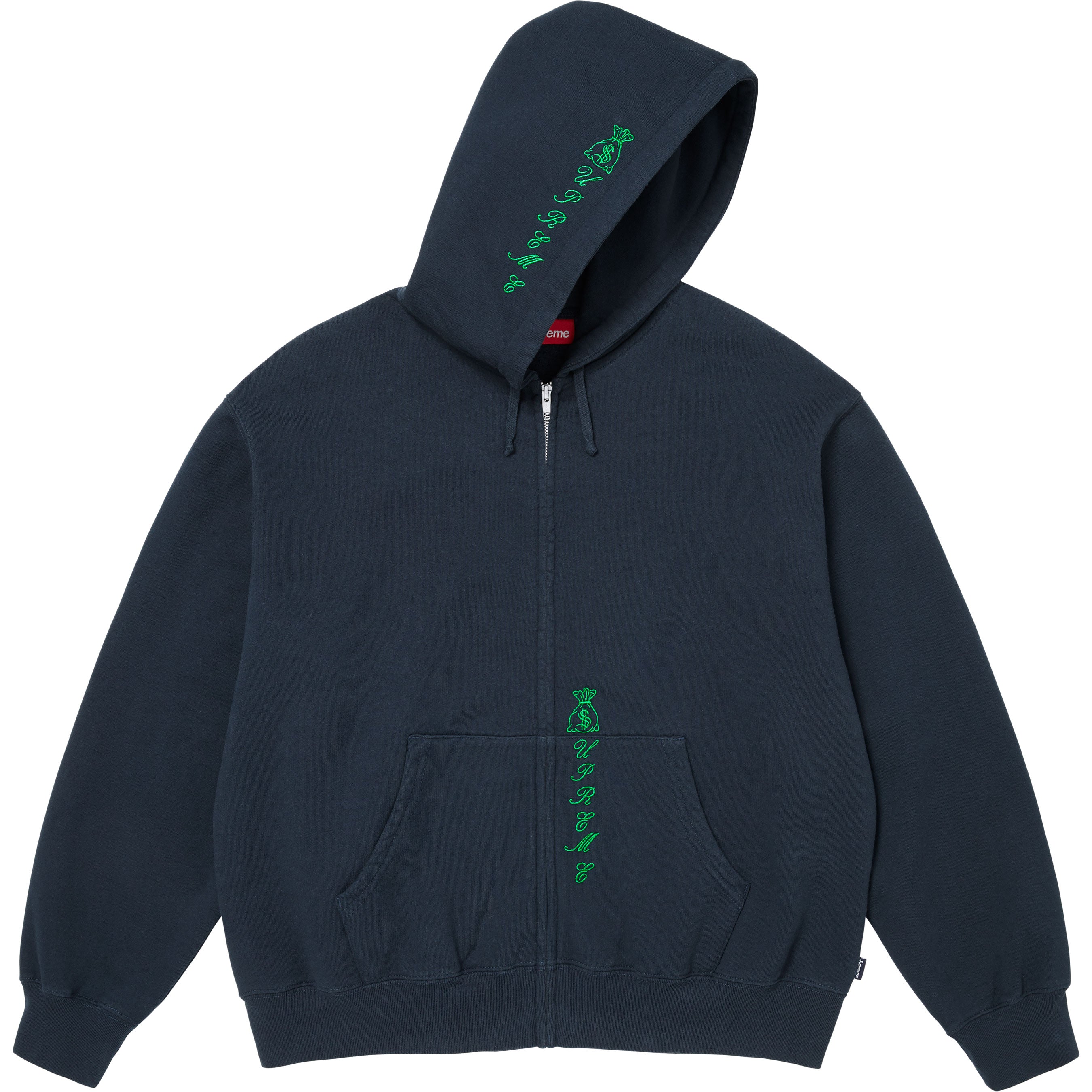 God Over Money Zip Up Hooded Sweatshirt