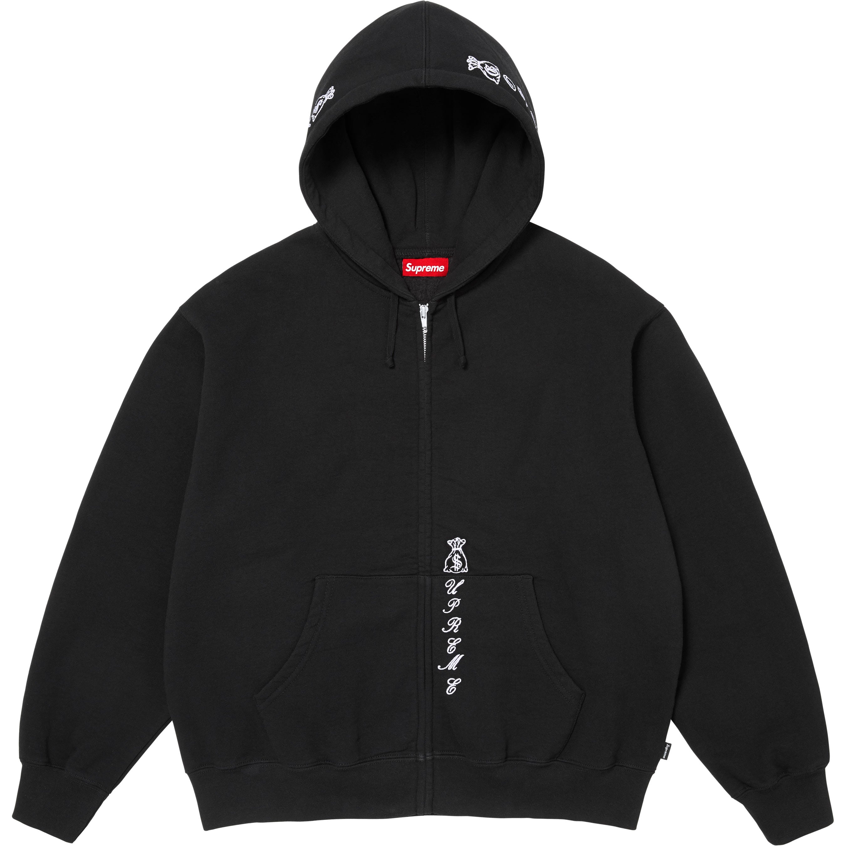 God Over Money Zip Up Hooded Sweatshirt