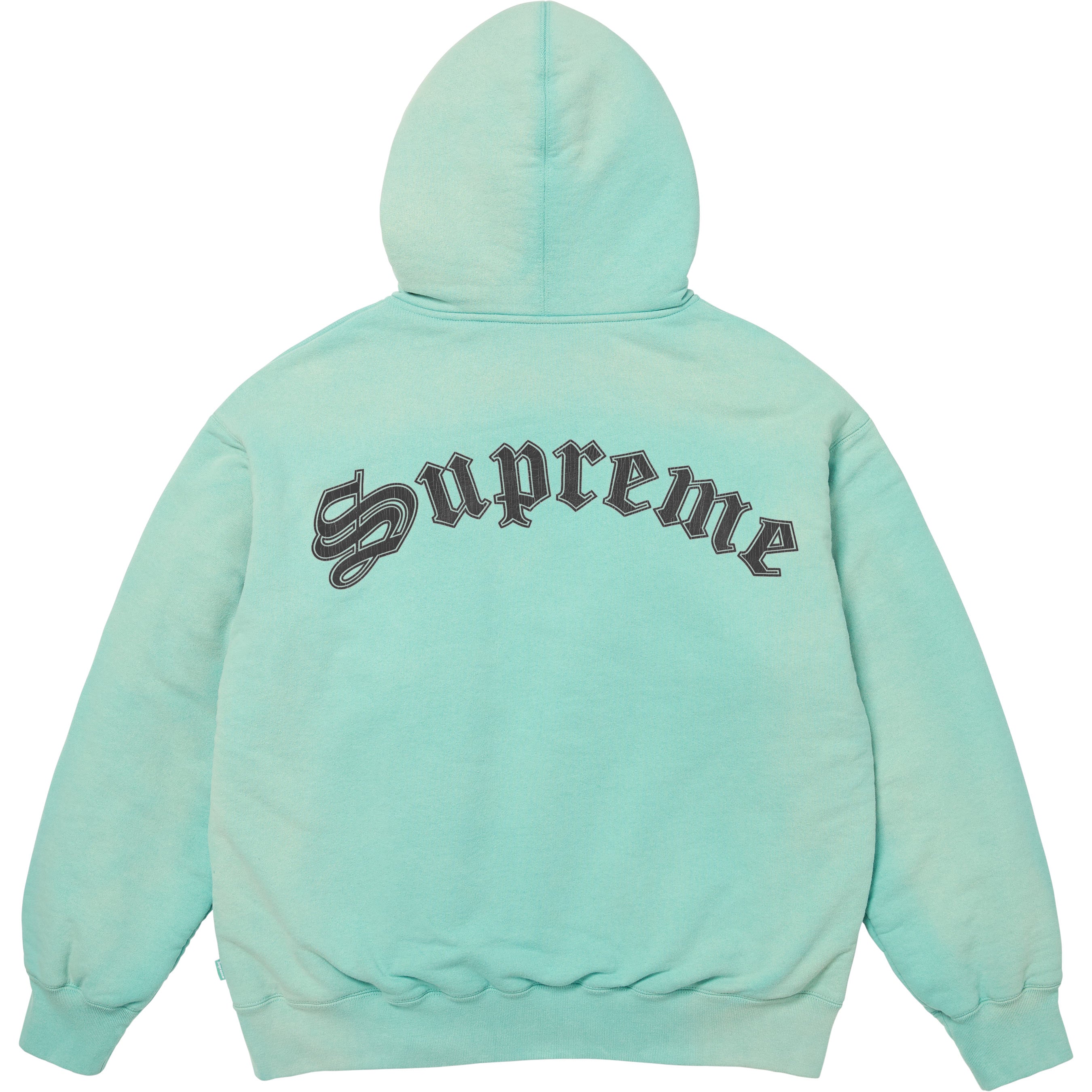 Shearling Lined Zip Up Hooded Sweatshirt