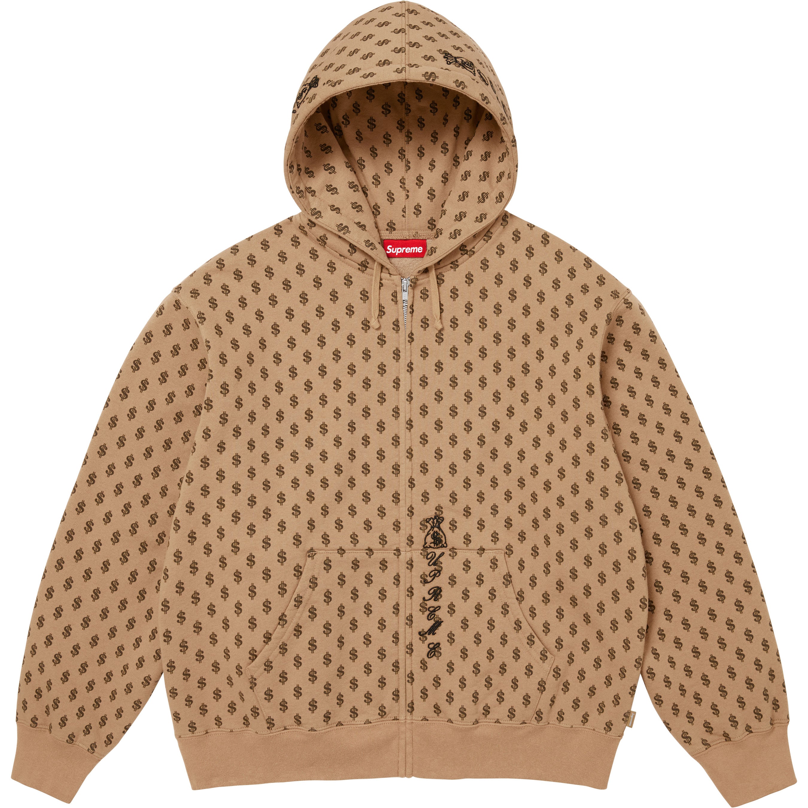 God Over Money Zip Up Hooded Sweatshirt