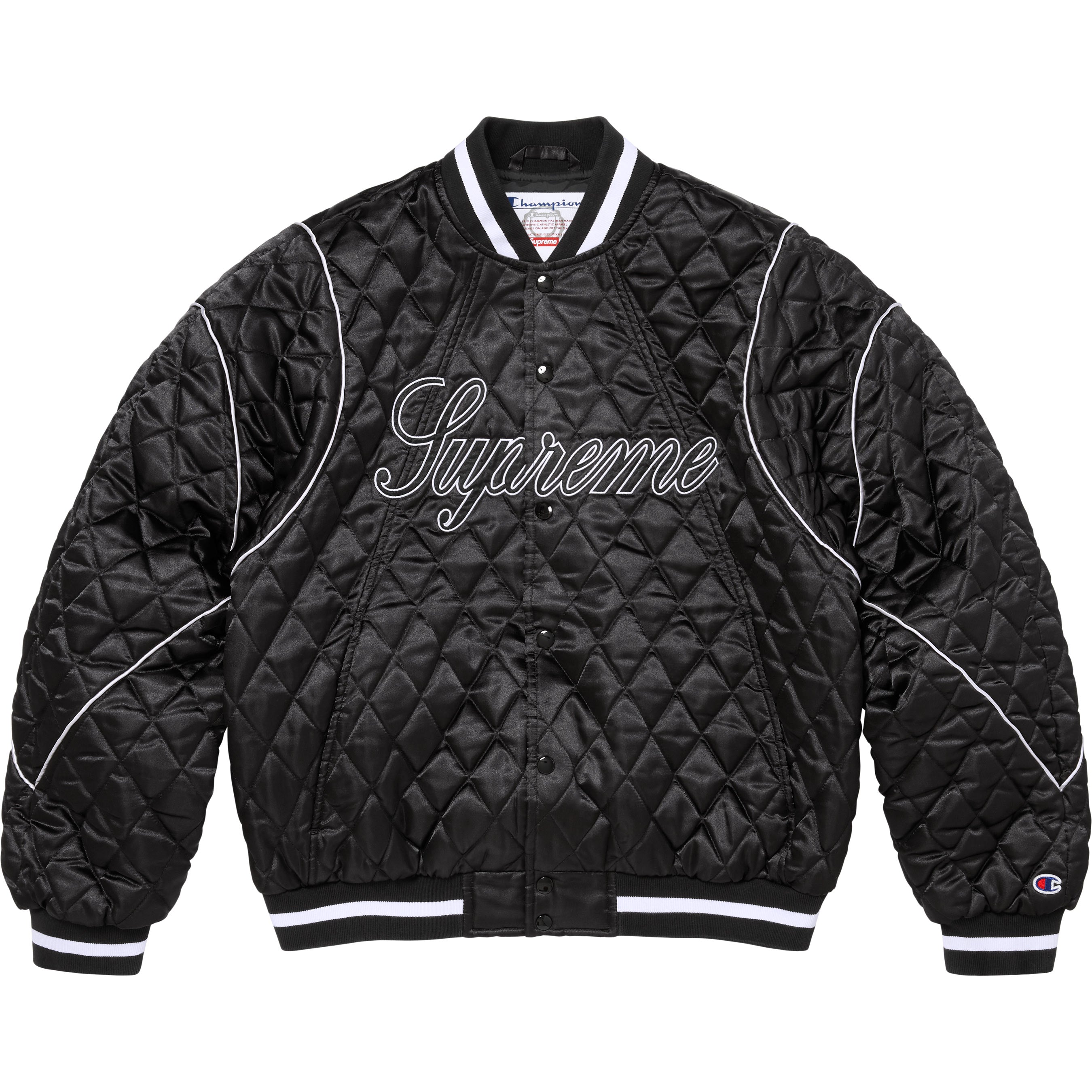 Supreme®/Champion® Quilted Satin Varsity Jacket
