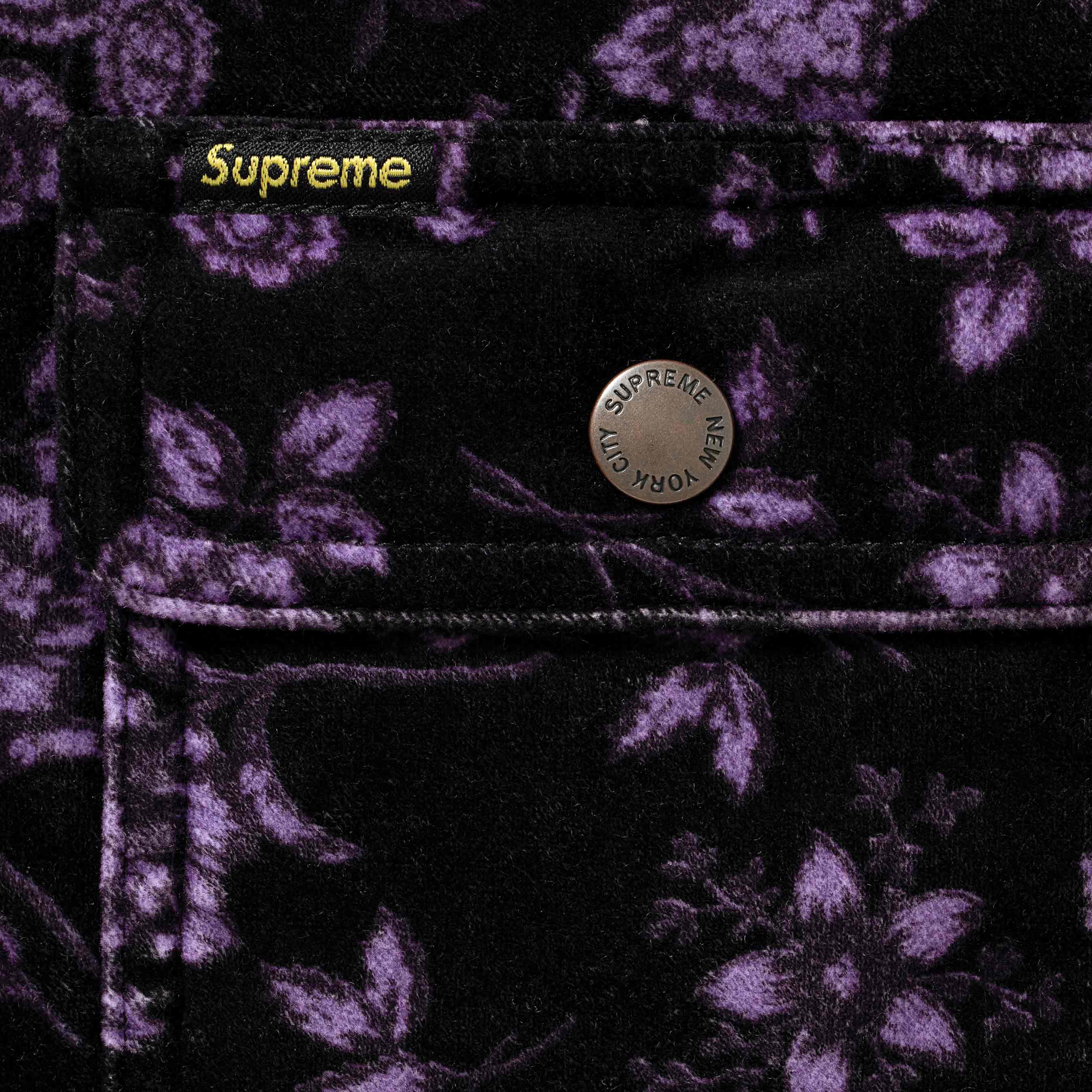 Quilted Lined Hooded Velvet Snap Shirt