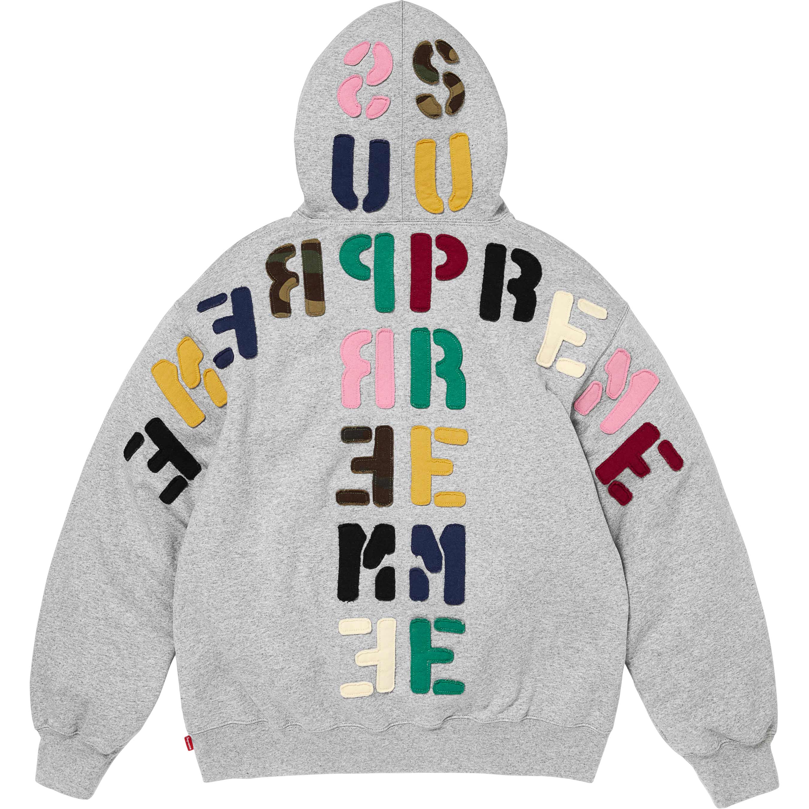 Mirrored Appliqué Hooded Sweatshirt