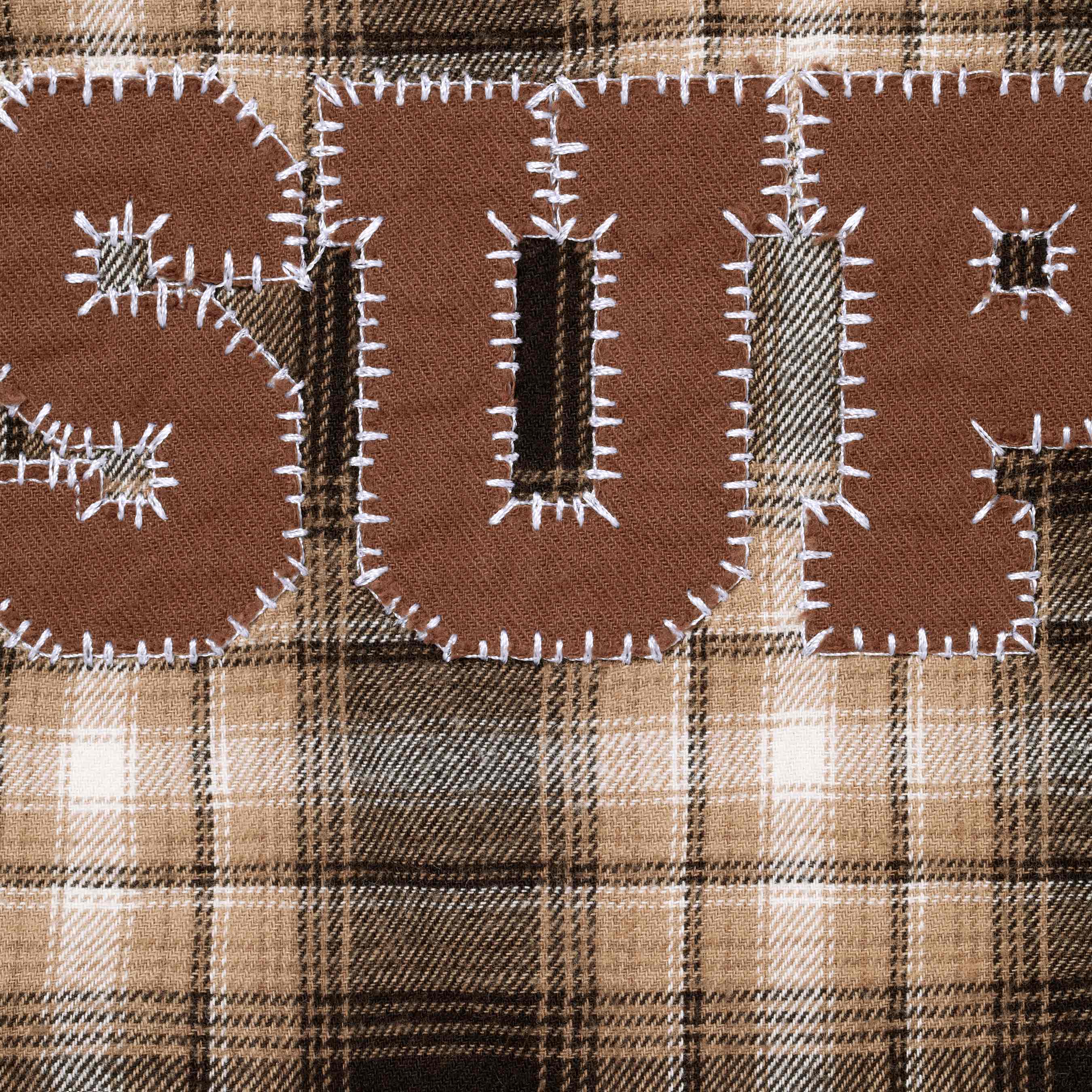 Appliqué Hooded Flannel Shirt