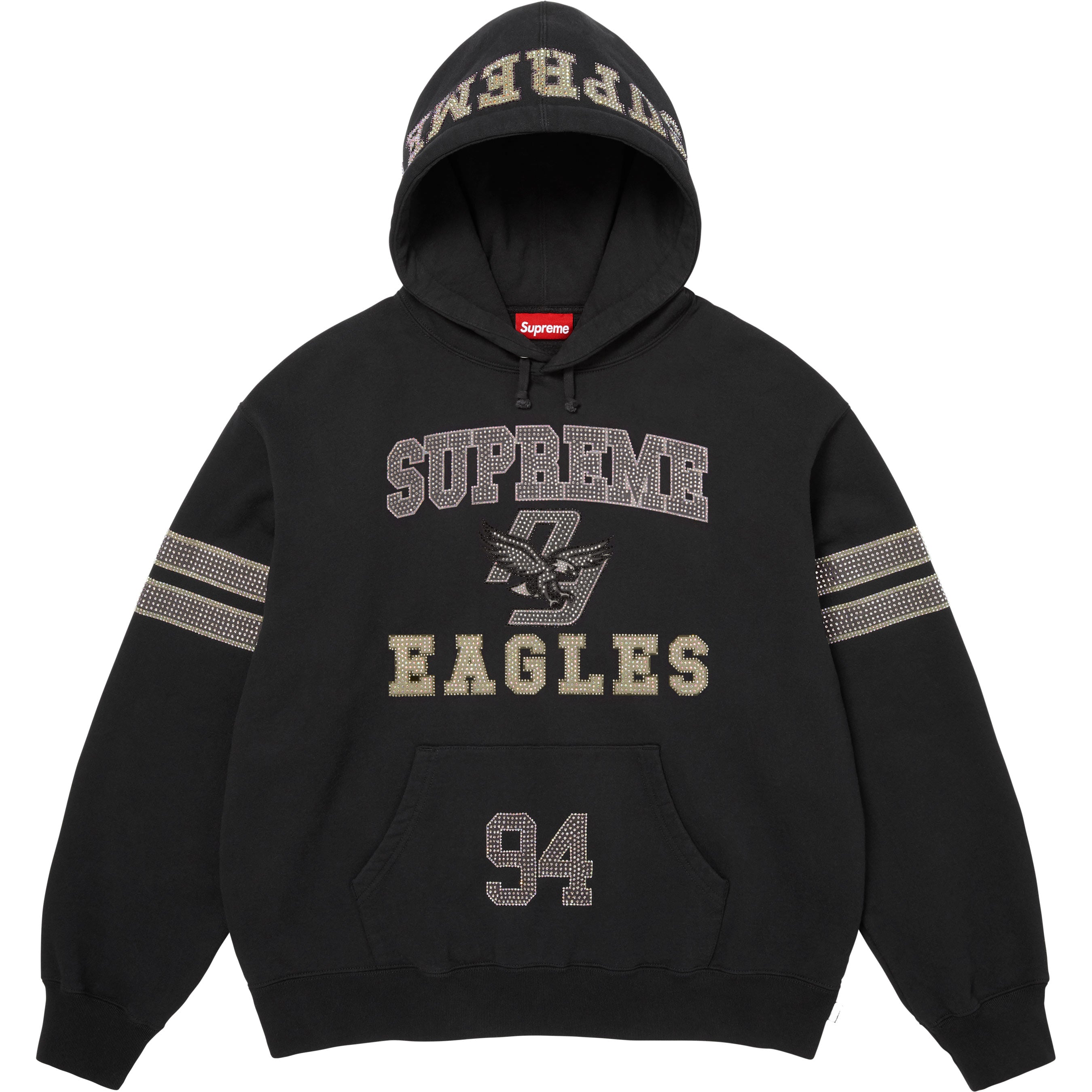 Rhinestone Eagle Hooded Sweatshirt
