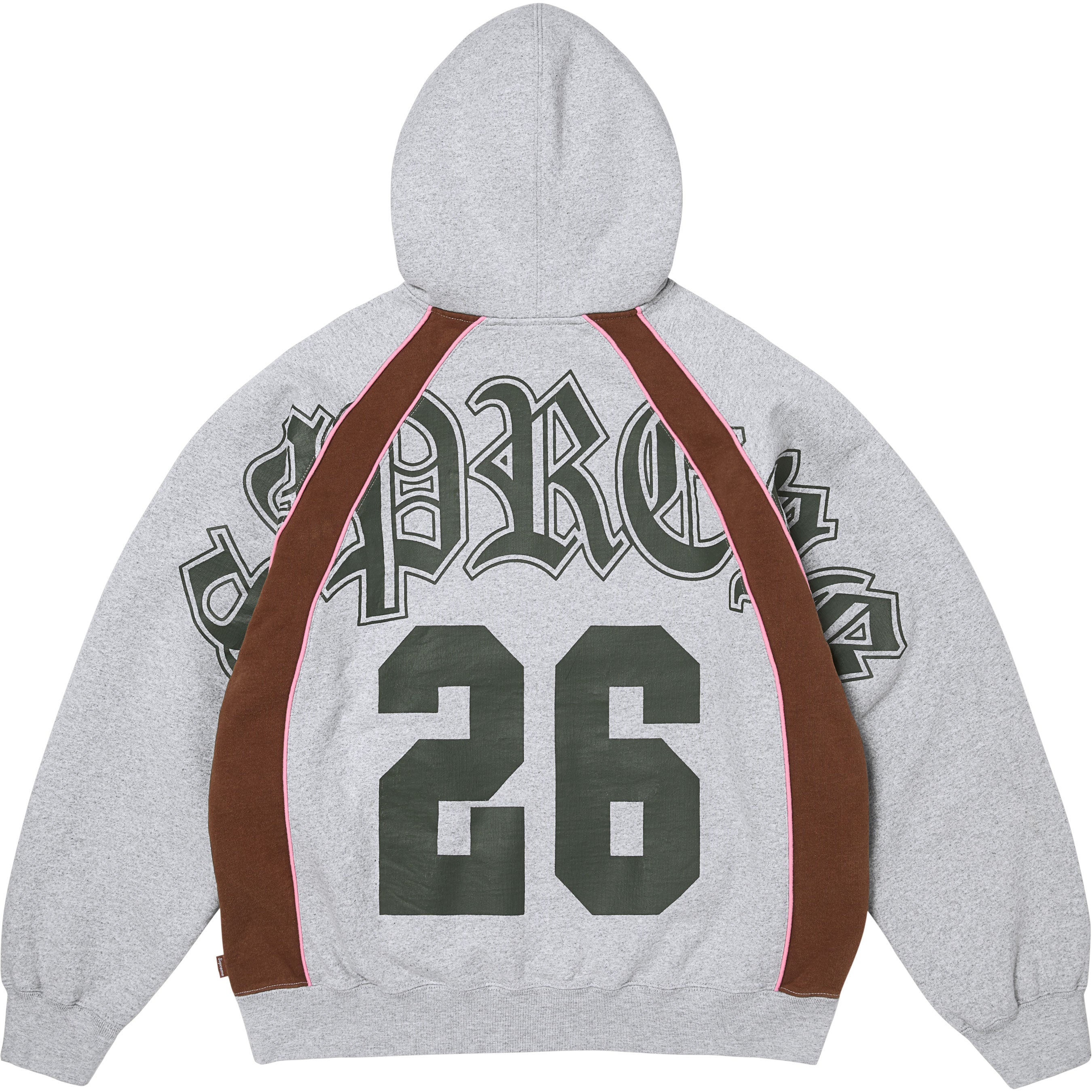 Paneled Zip Up Hooded Sweatshirt