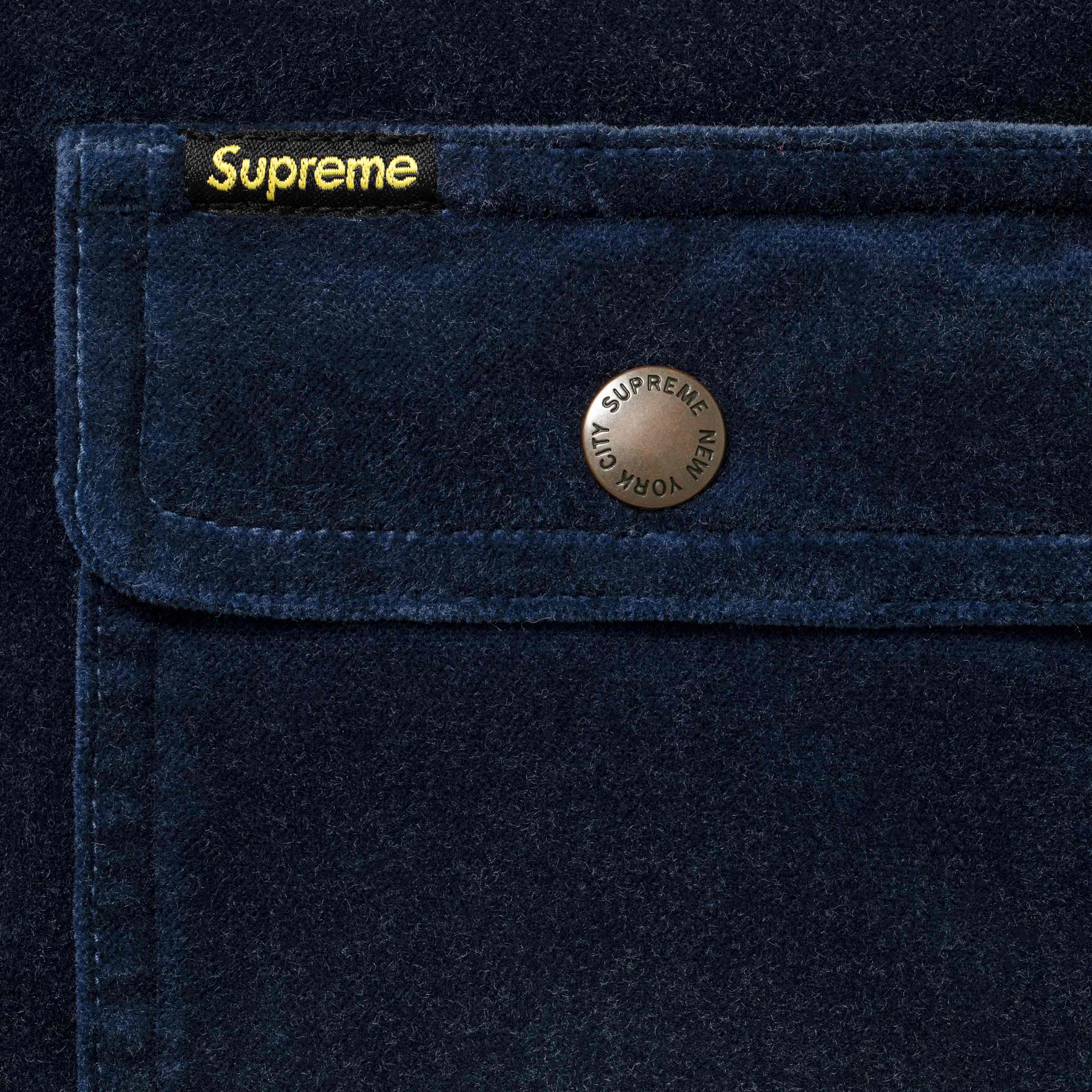 Quilted Lined Hooded Velvet Snap Shirt