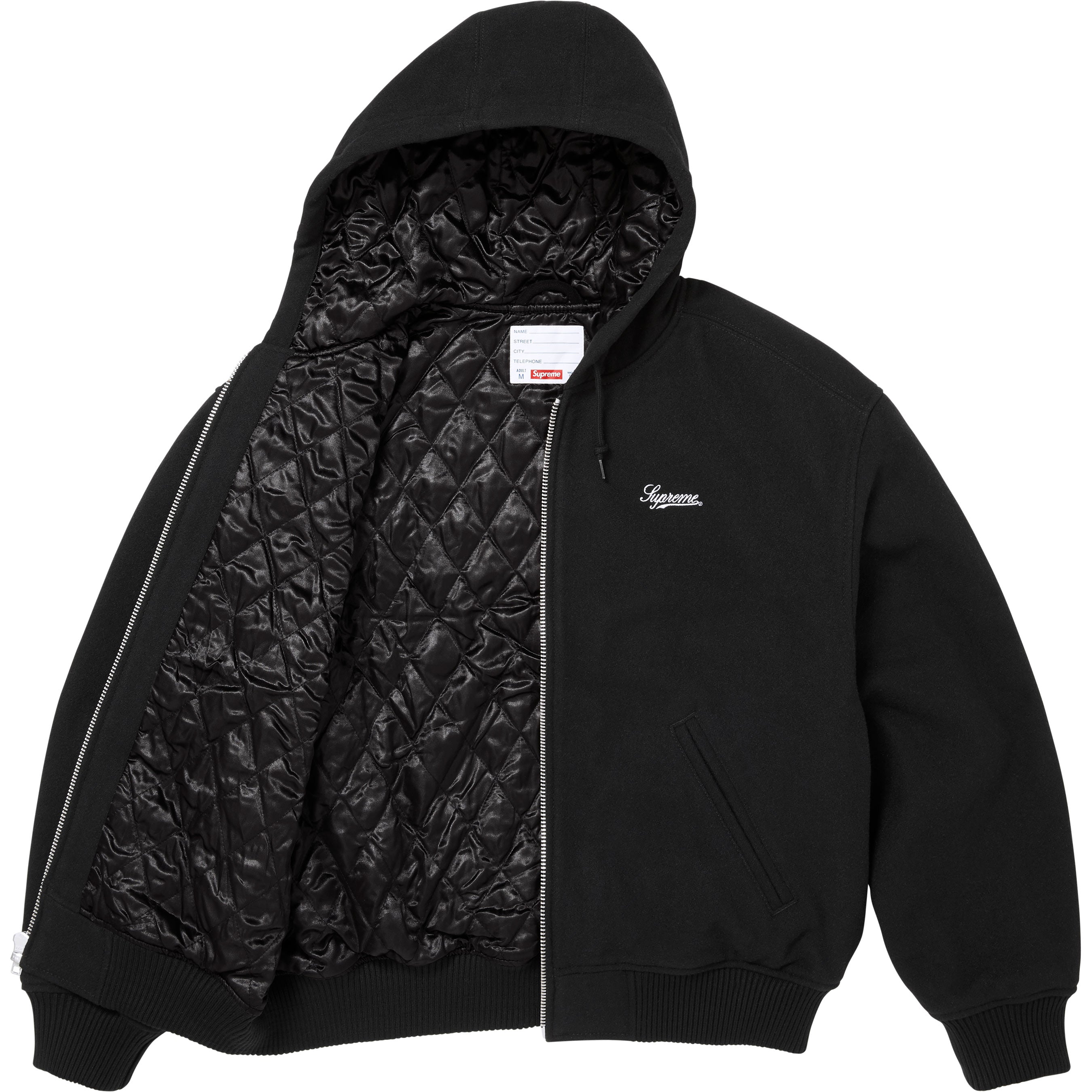 Supreme/Larry Clark Hooded Varsity Jacket